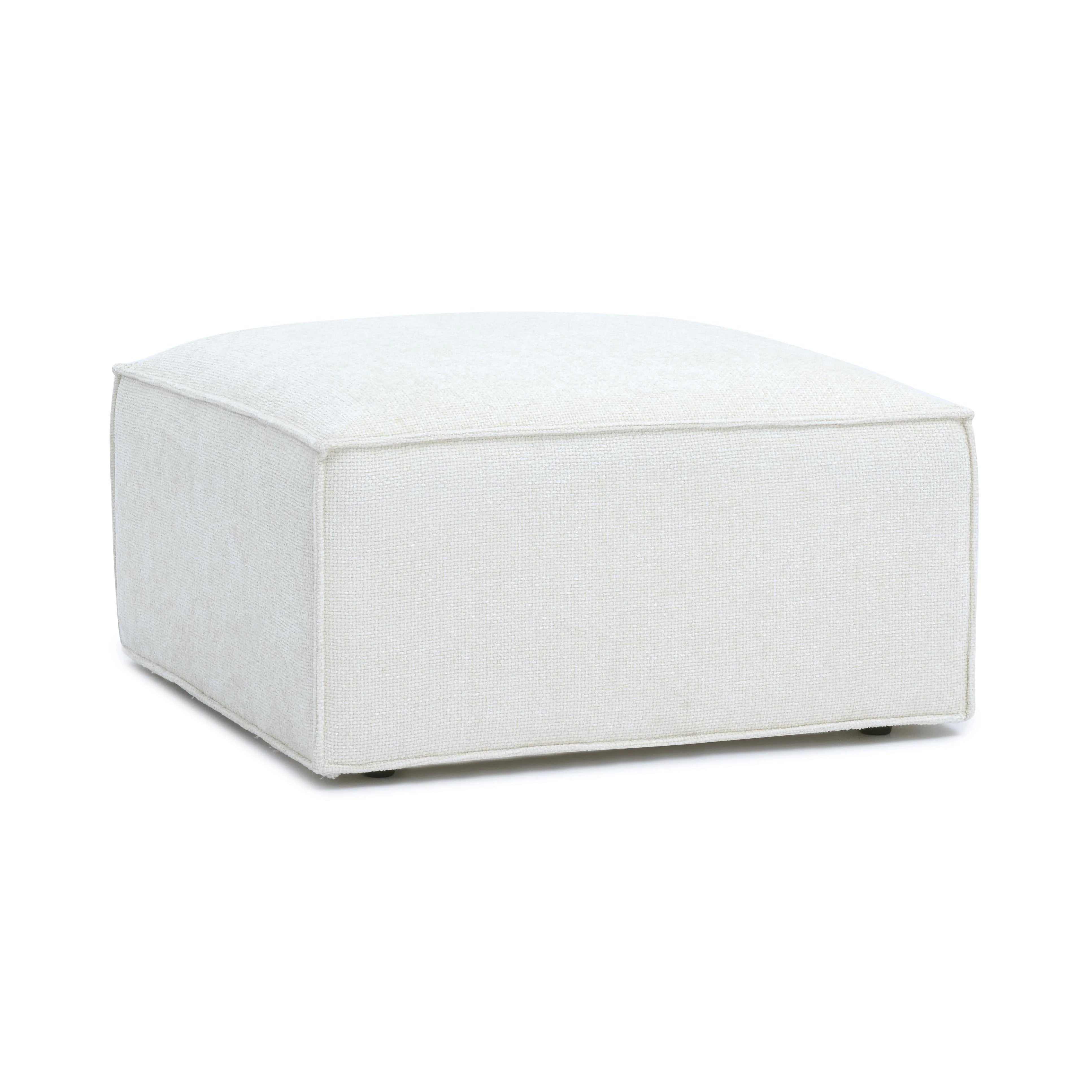 Mindy Performance Chenille Basketweave Ottoman