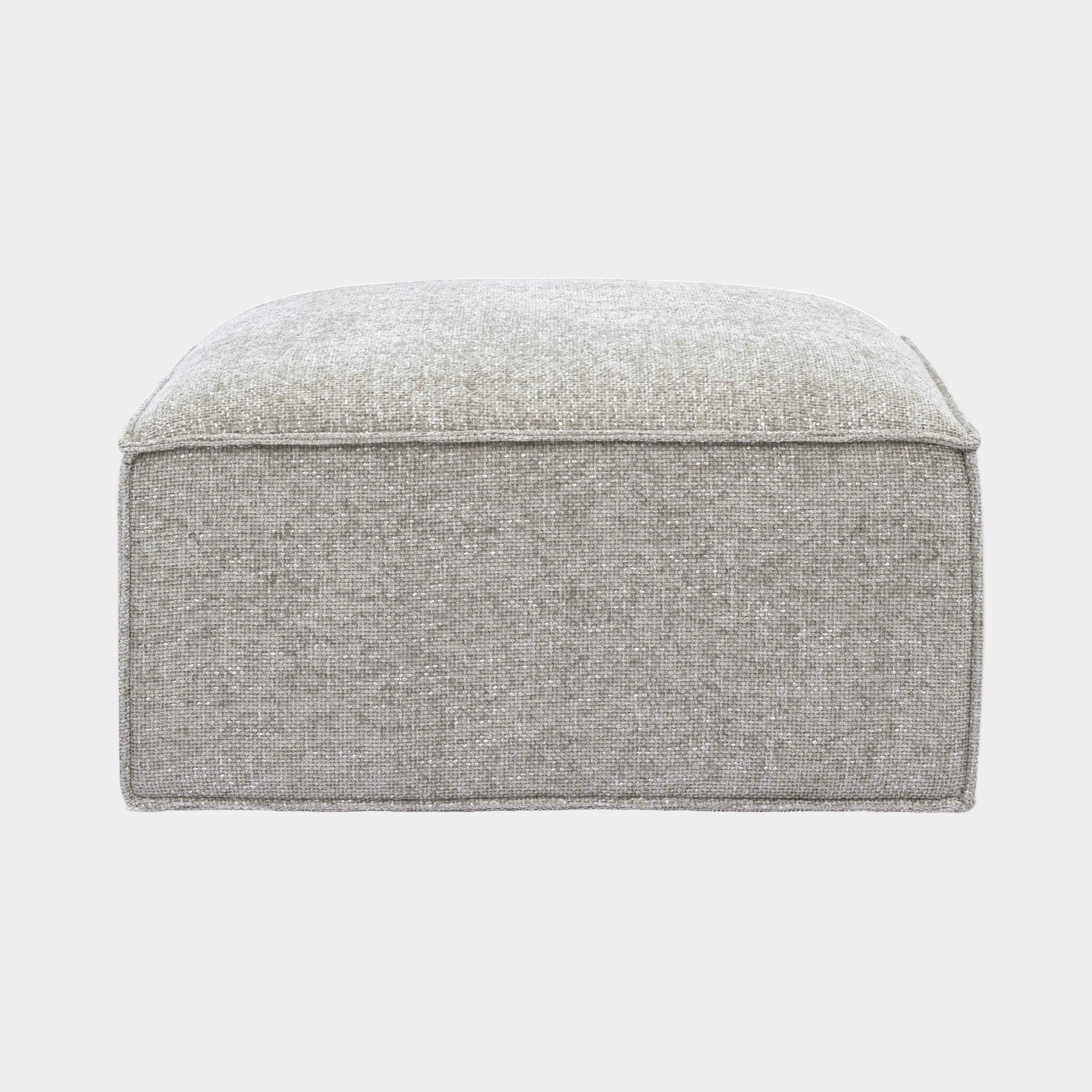 Mindy Performance Chenille Basketweave Ottoman