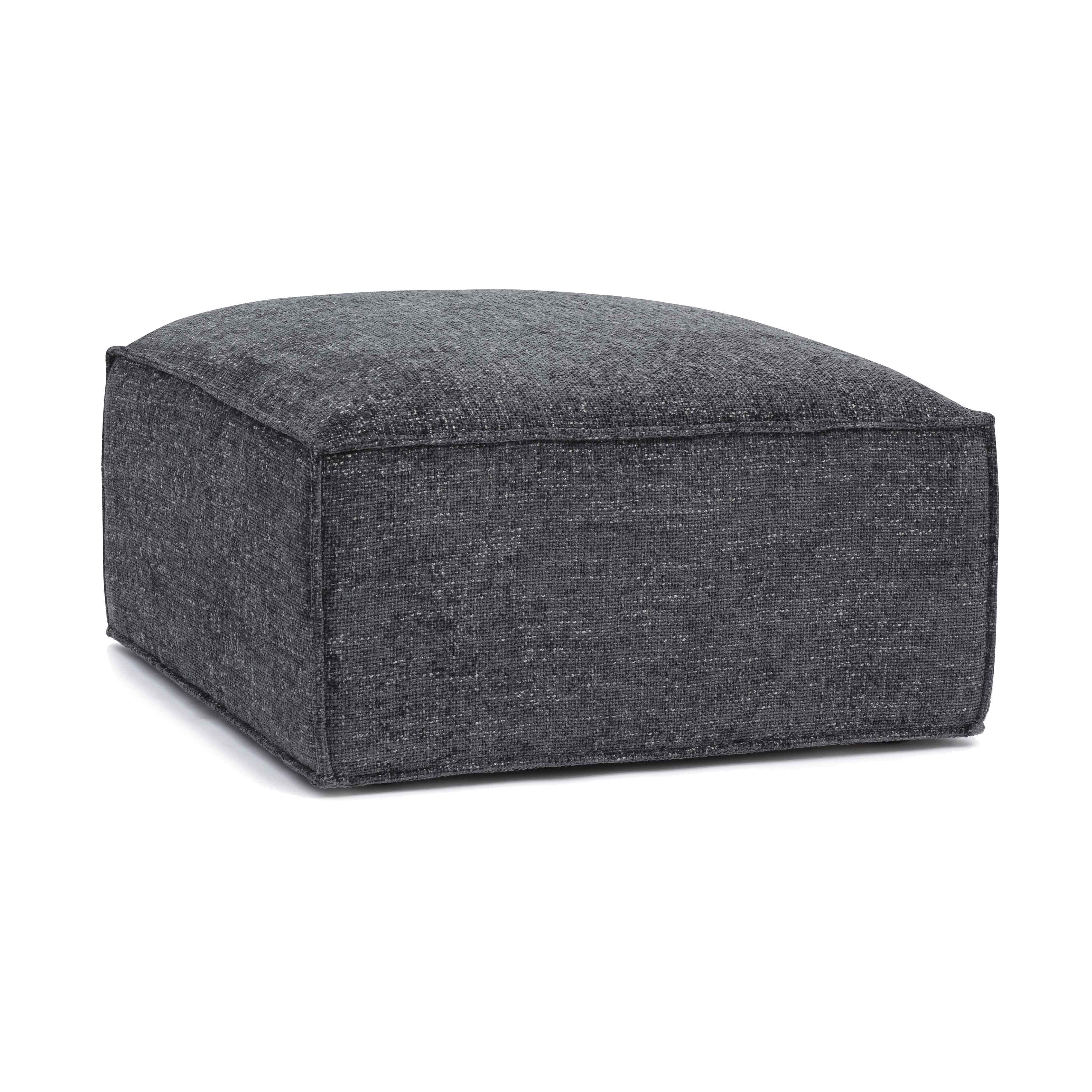 Mindy Performance Chenille Basketweave Ottoman