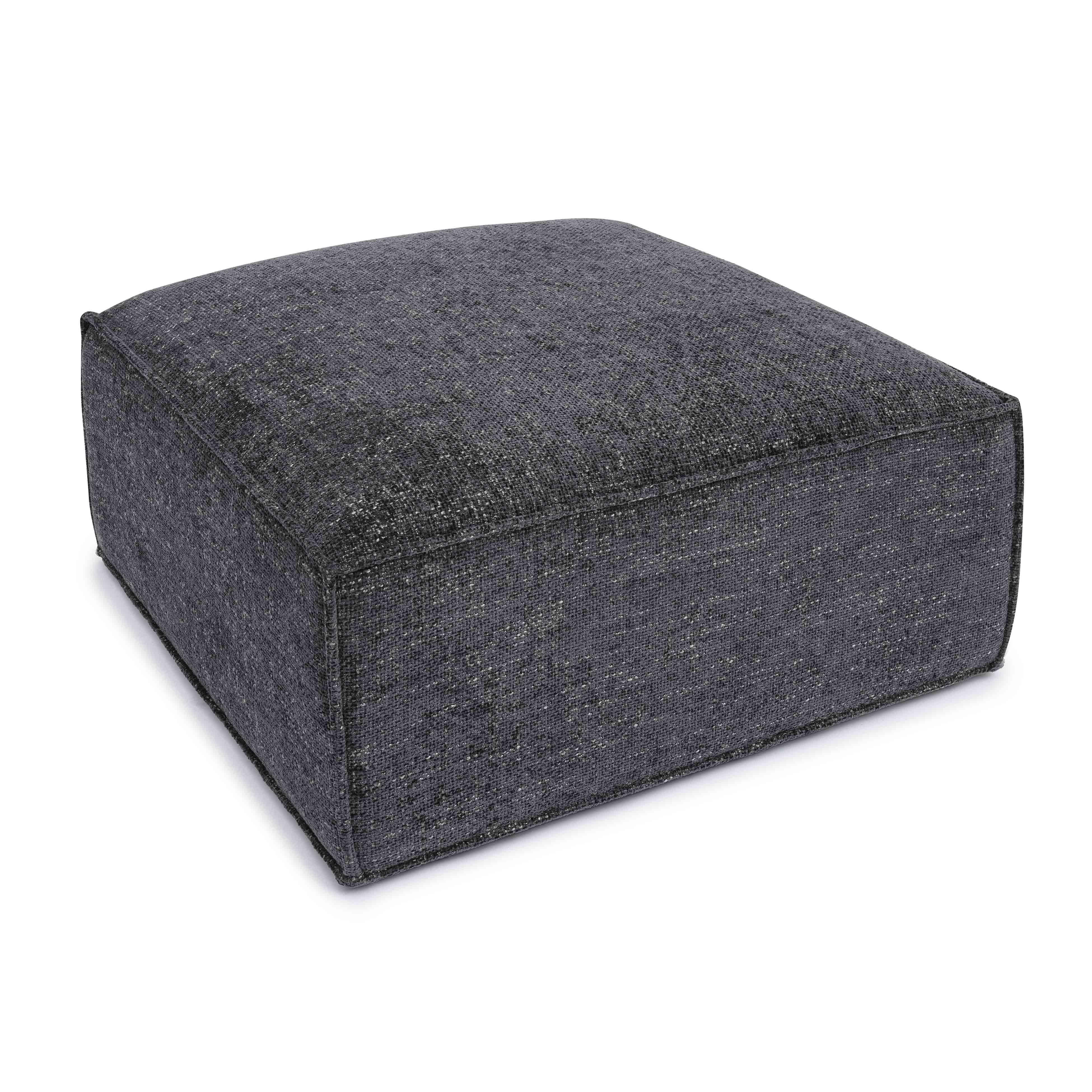 Mindy Performance Chenille Basketweave Ottoman