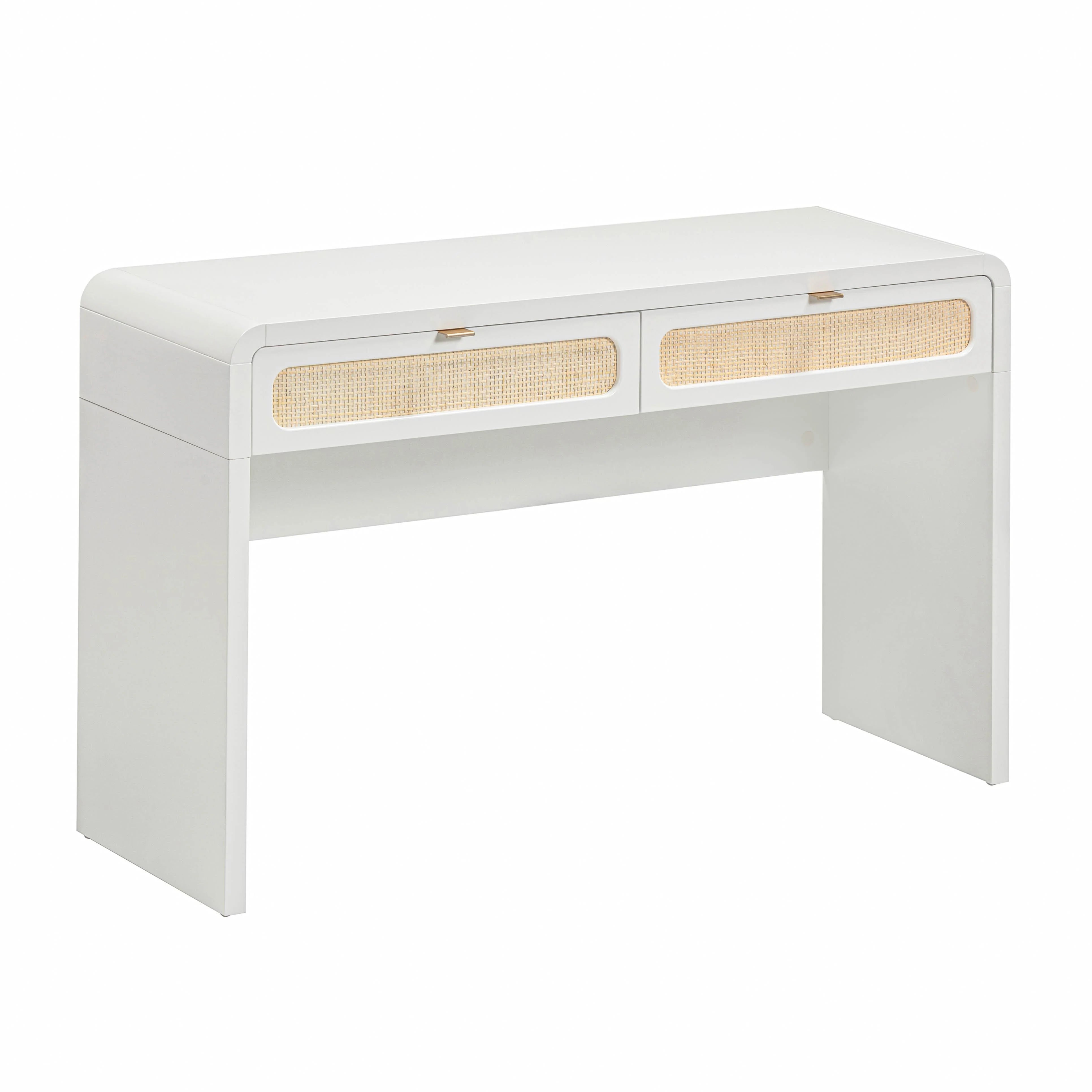 Patty 48" Rattan 2-Drawer Console Desk