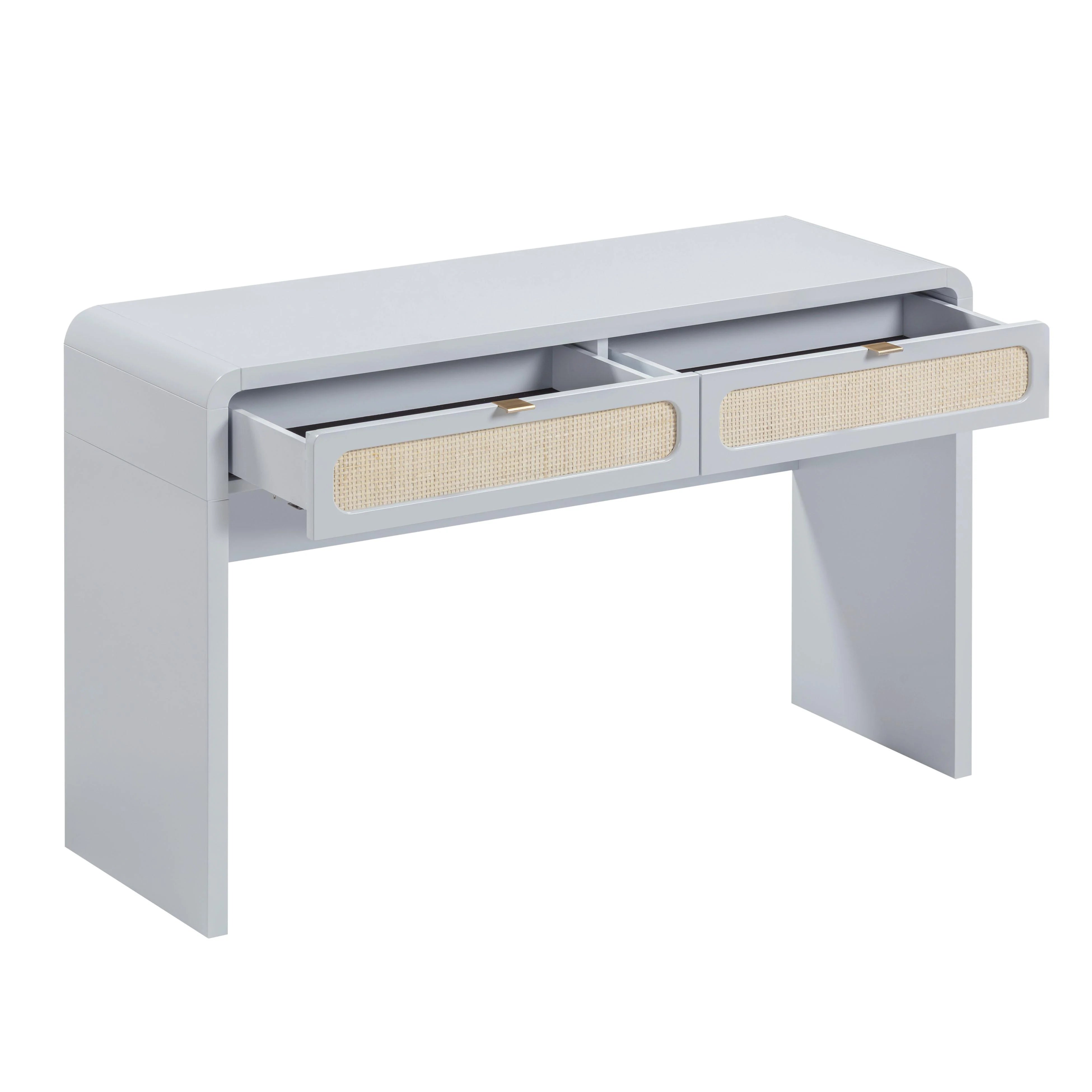 Patty 48" Rattan 2-Drawer Console Desk