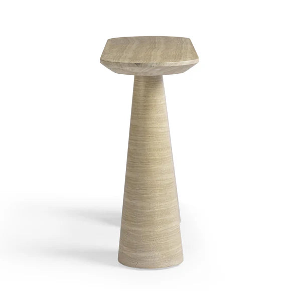 Sandra Faux Travertine Indoor/Outdoor Console Table