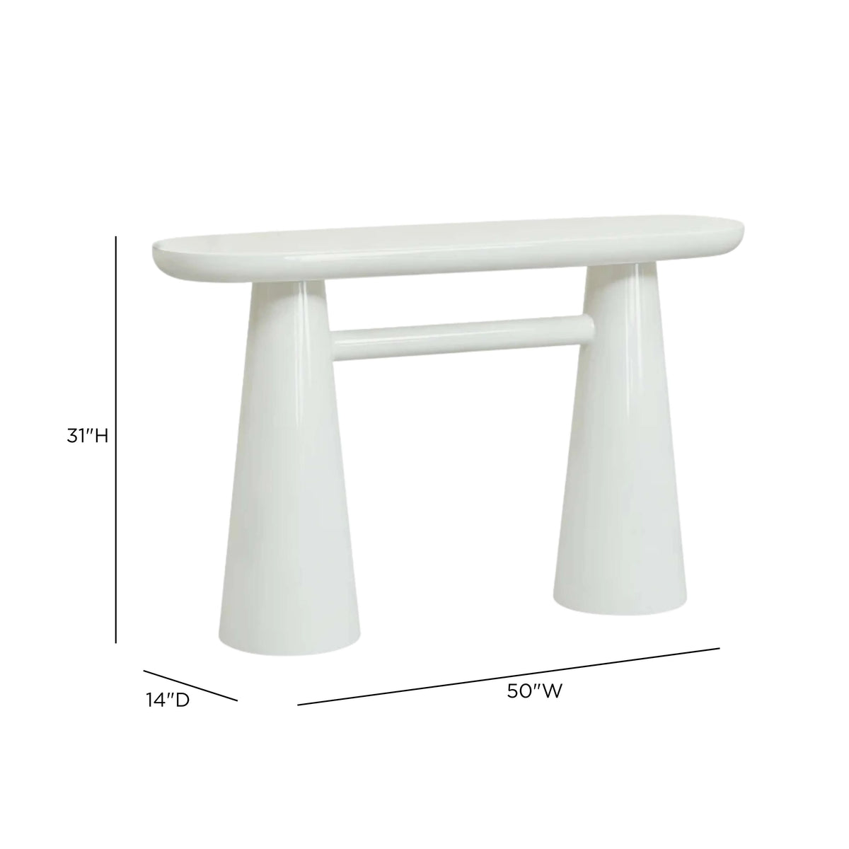 Baila 50" Glossy Lacquer Console Table
