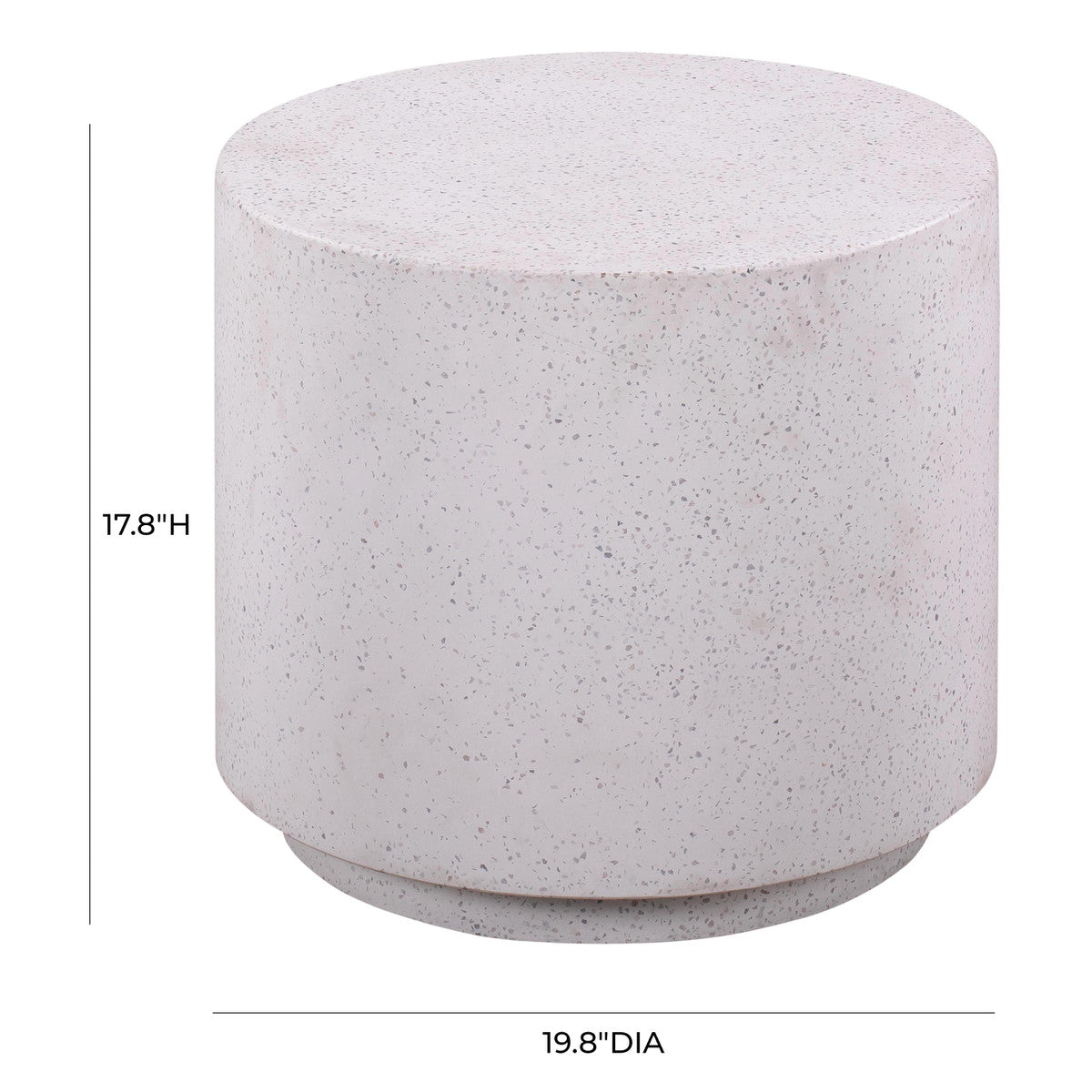 Table d'appoint Terrazzo Light mouchetée 