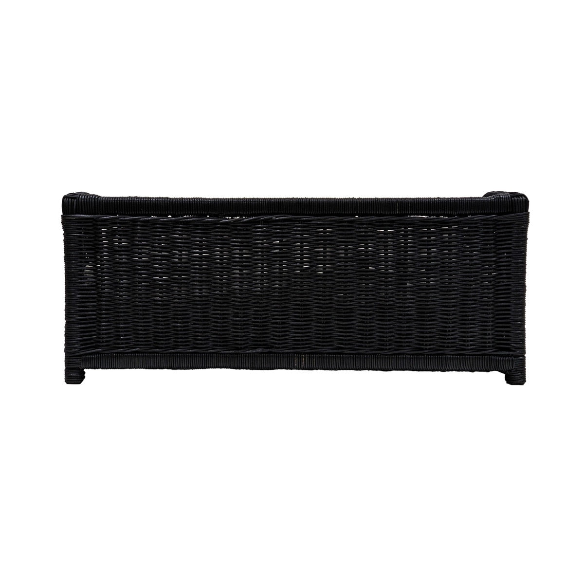 Poppy Black Rattan Small Pet Bed