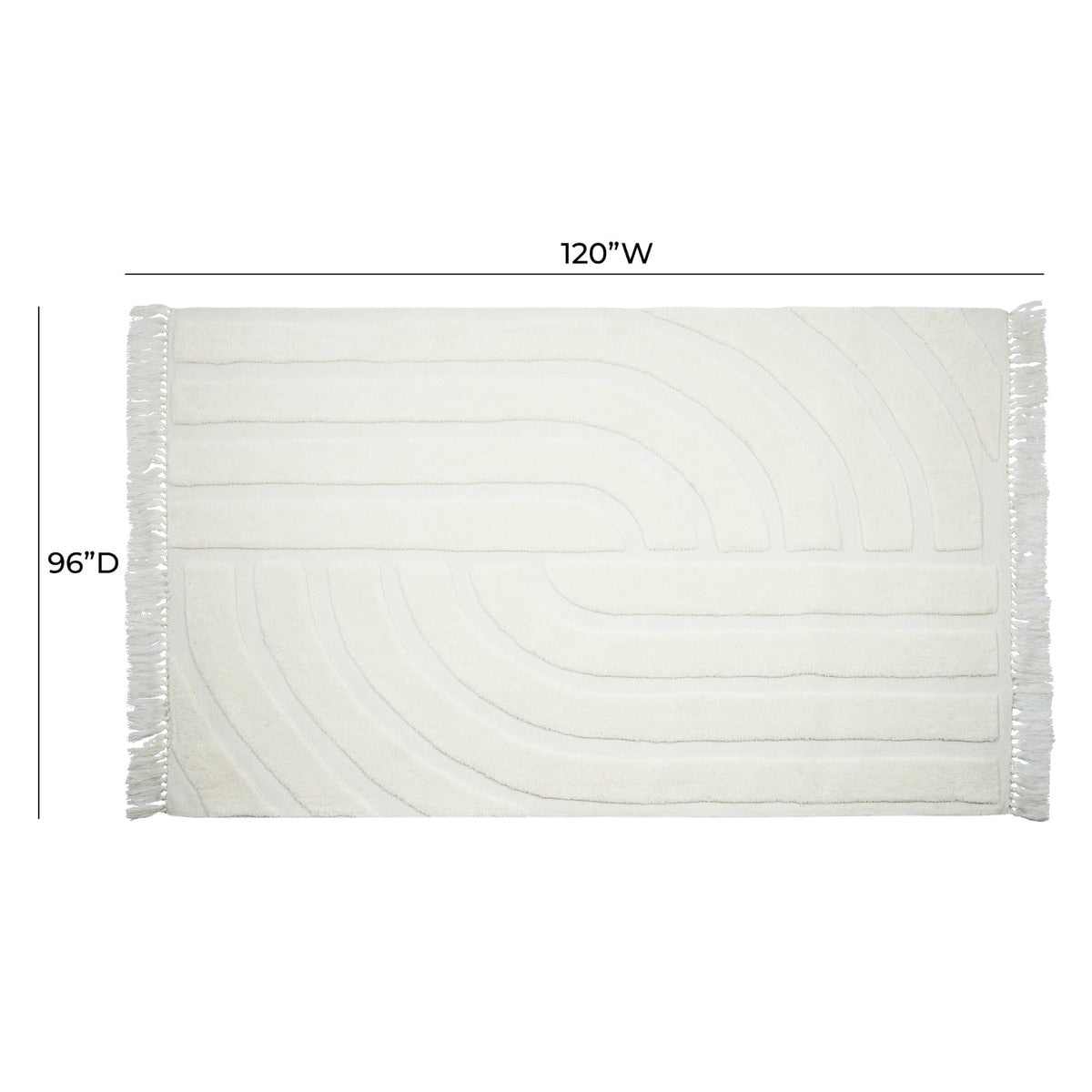 Loop White 8' x 10' Area Rug