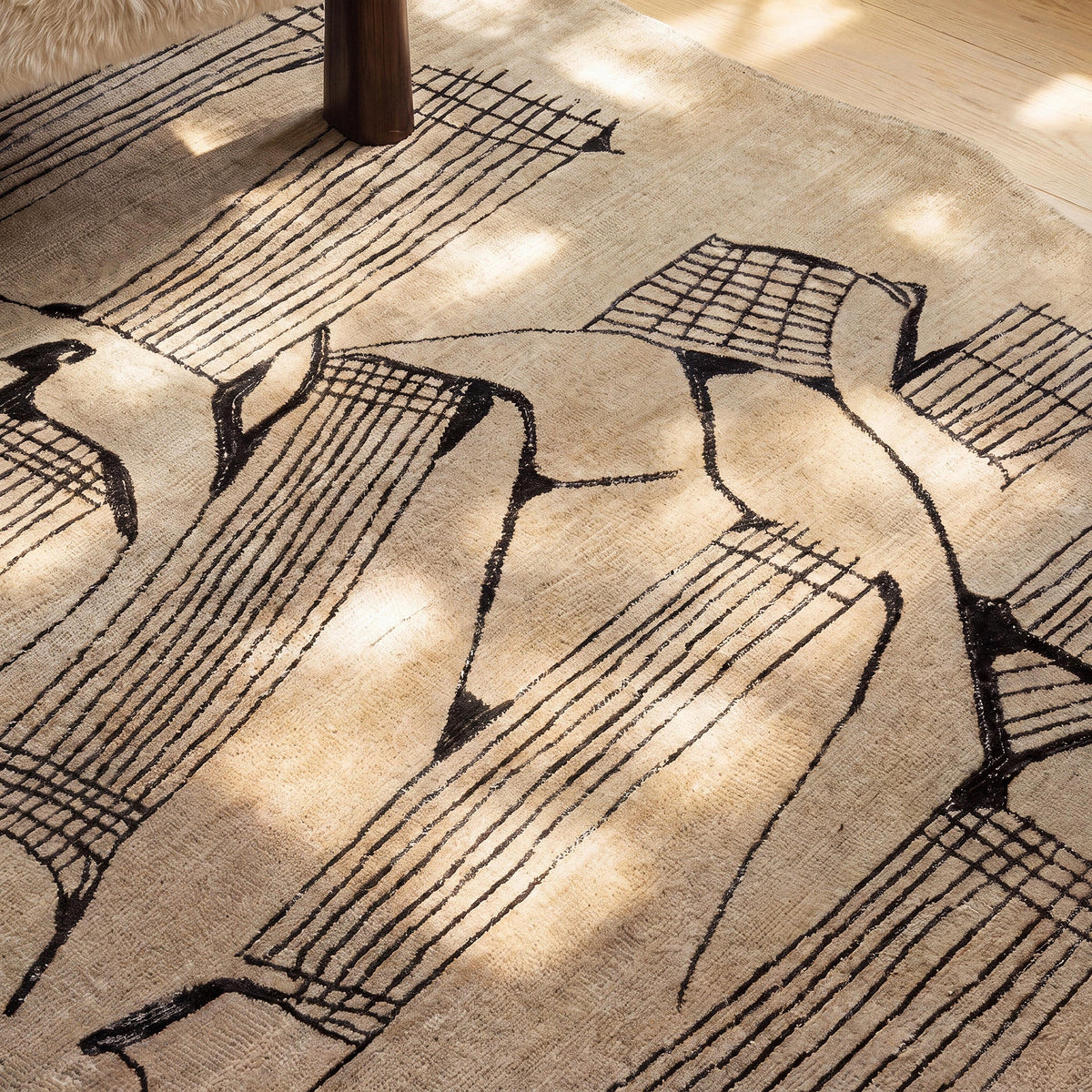 Mezzo Natural Hand Tufted Wool Area Rug 5'X8'