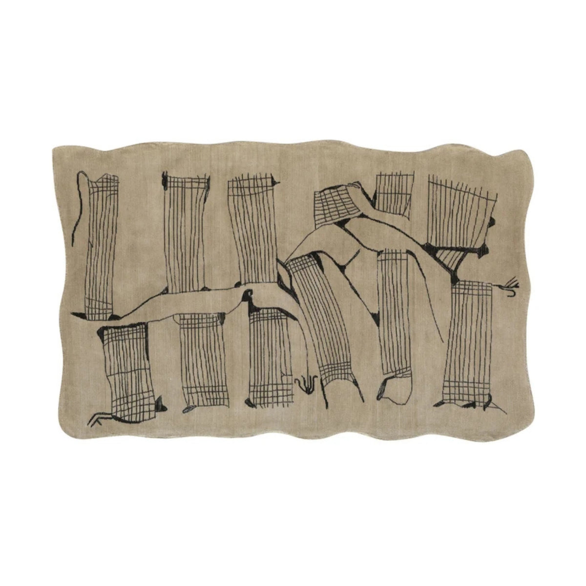 Mezzo Natural Hand Tufted Wool Area Rug 5'X8'