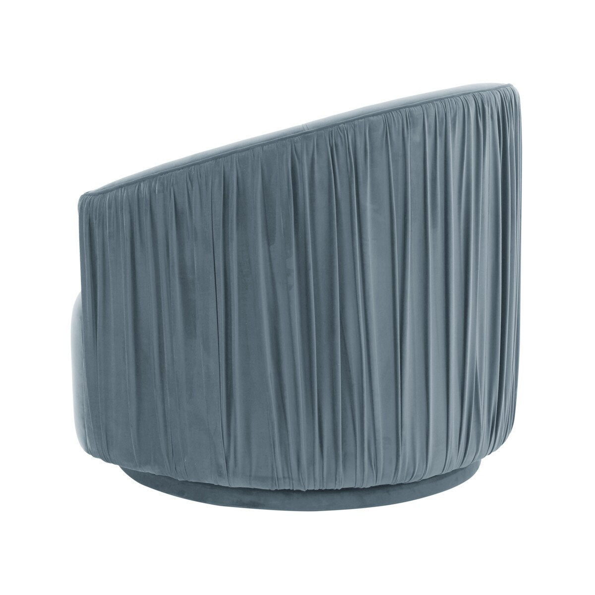 London Blue Pleated Swivel Chair