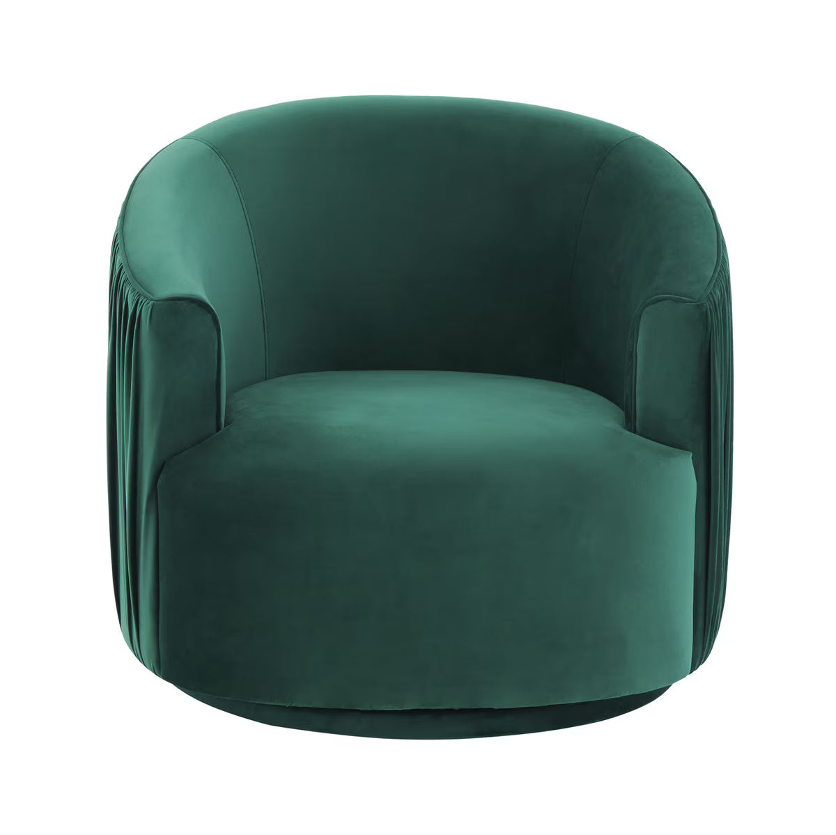 London Forest Green Pleated Swivel Chair