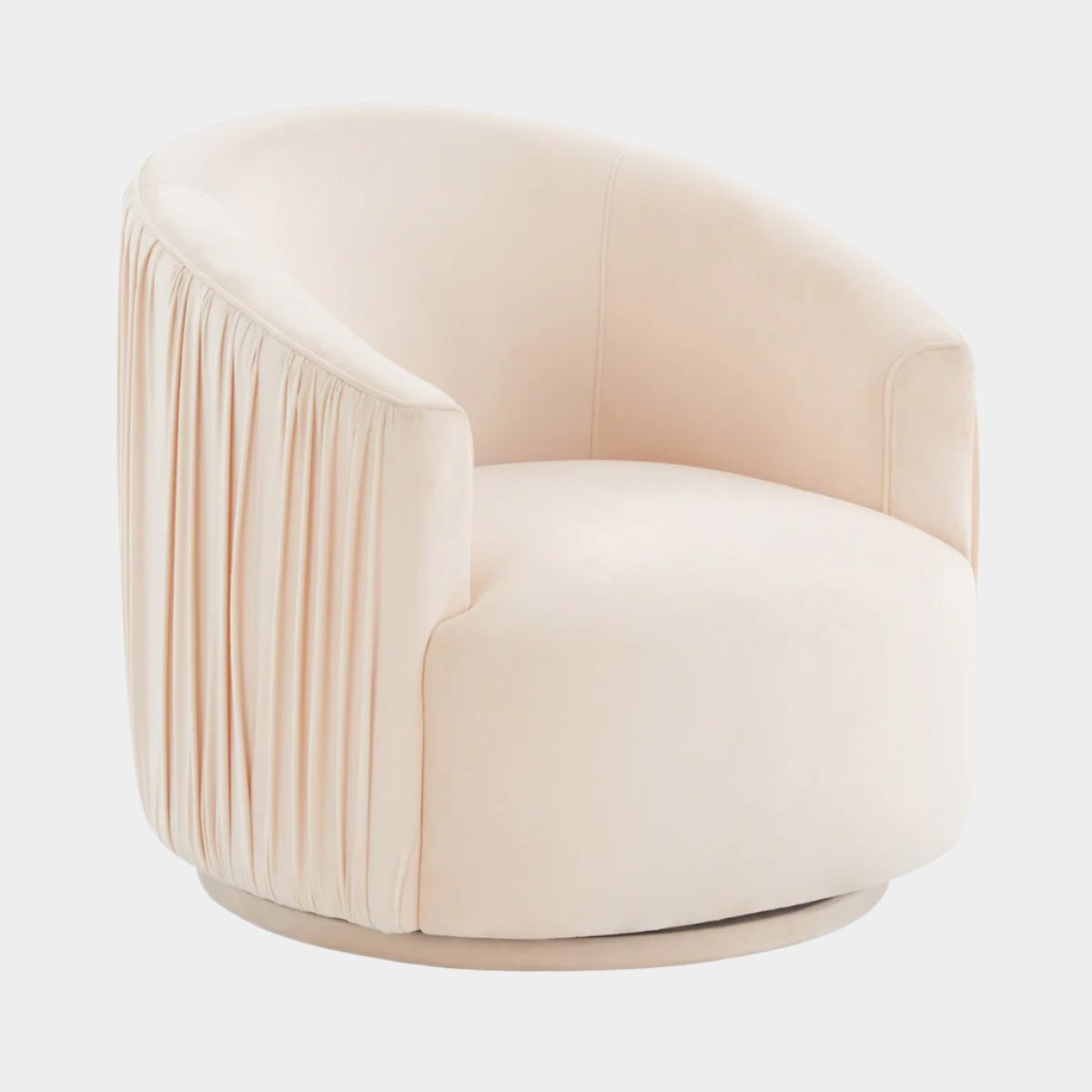 London Pesce Pleated Swivel Chair