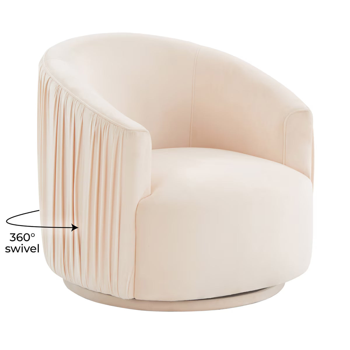 London Pesce Pleated Swivel Chair