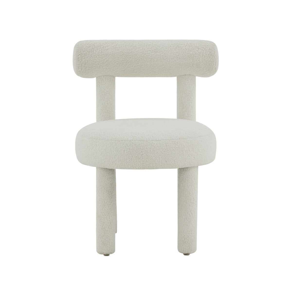 Carmel White Boucle Accent Chair