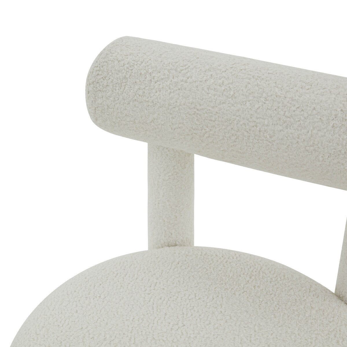 Carmel White Boucle Accent Chair