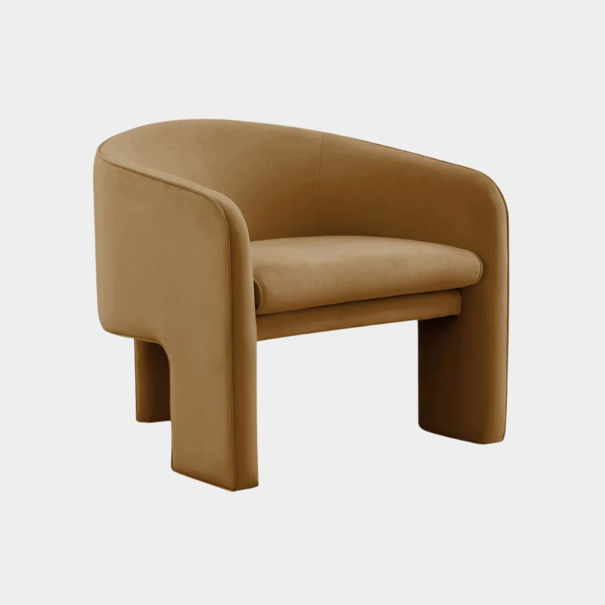 Marla Cognac Velvet Accent Chair