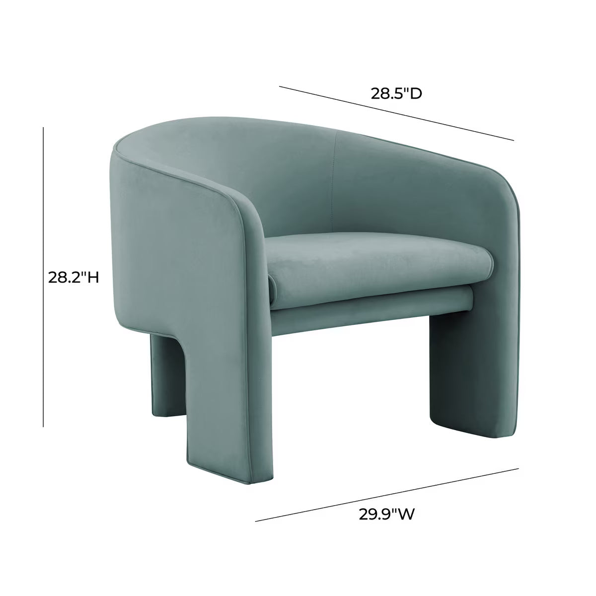 Fauteuil d'appoint en velours bleu marine Marla