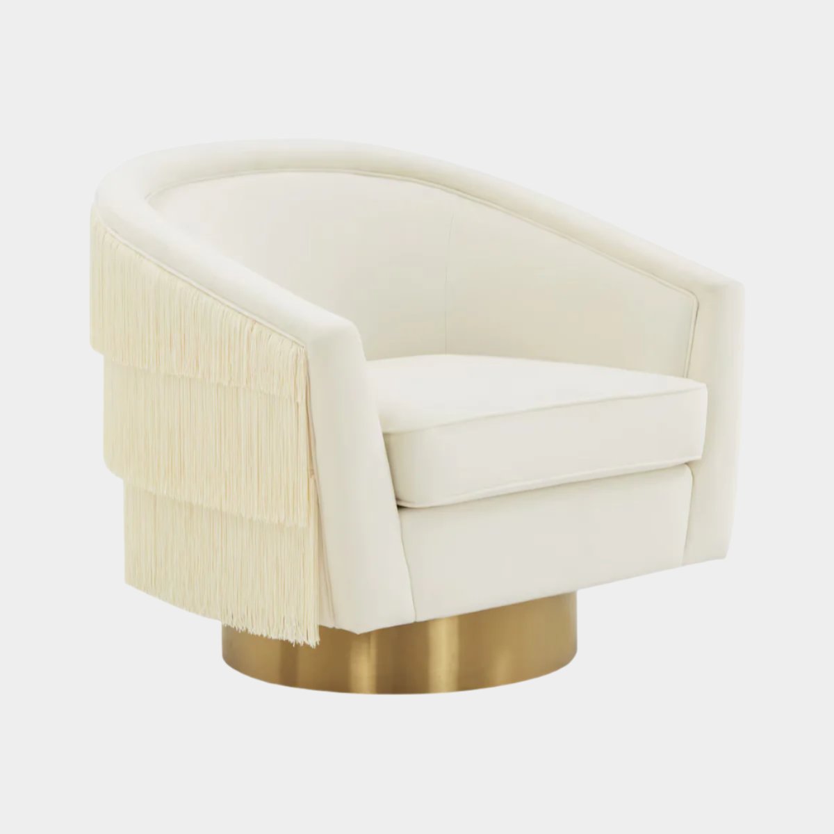 Flapper Cream Swivel Chair