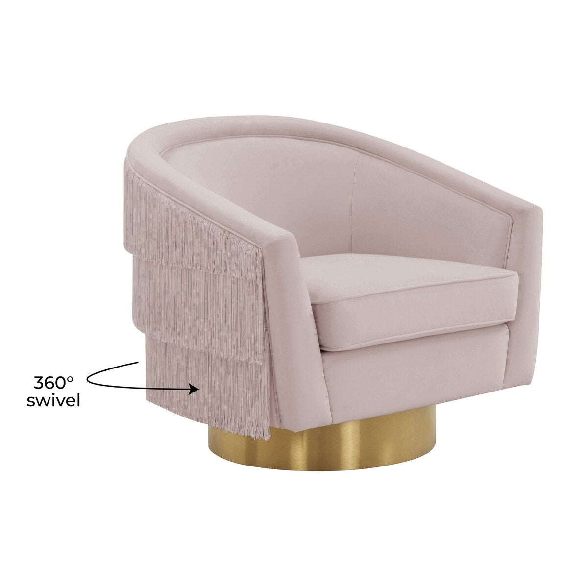 Flapper Blush Swivel Chair