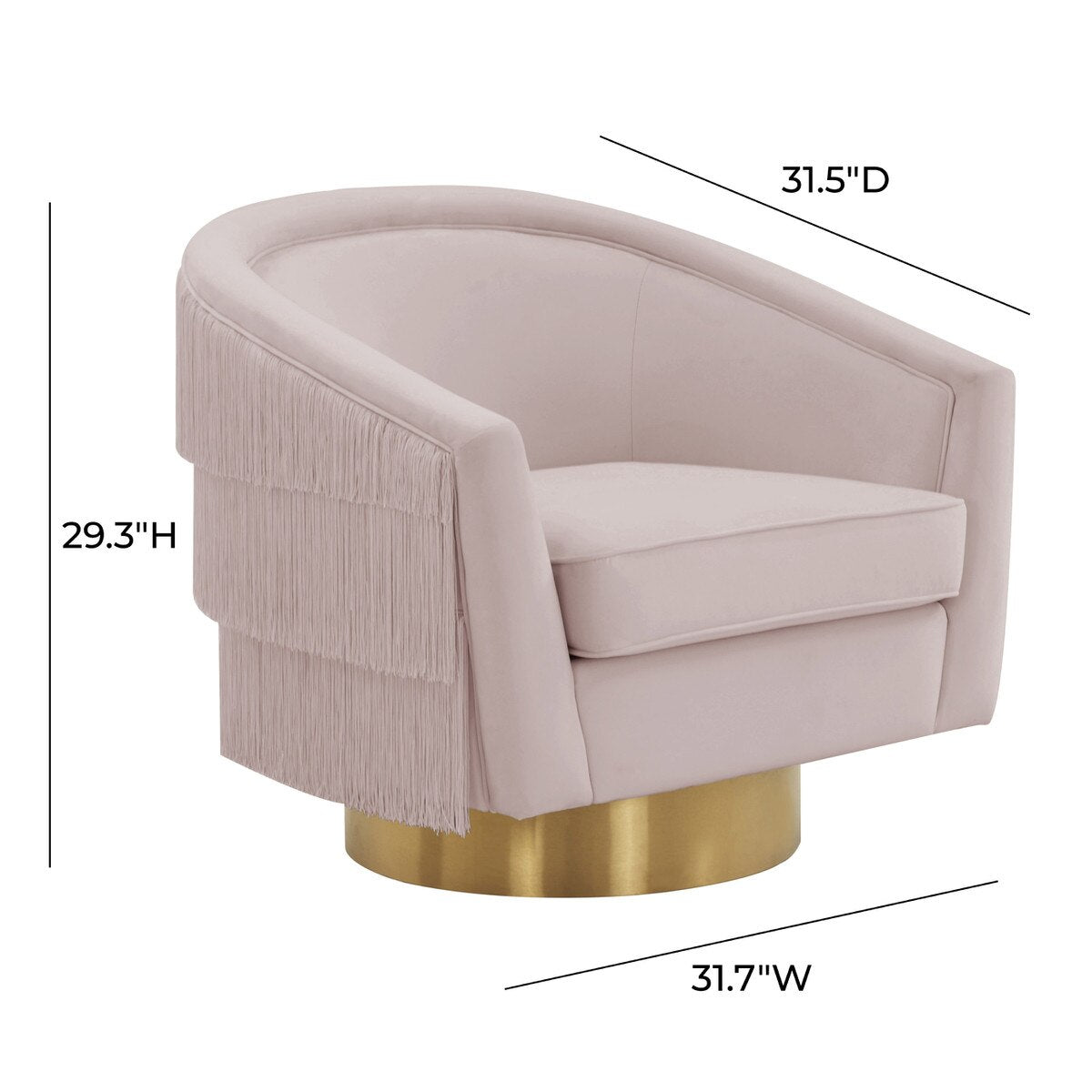 Chaise pivotante Flapper Blush 