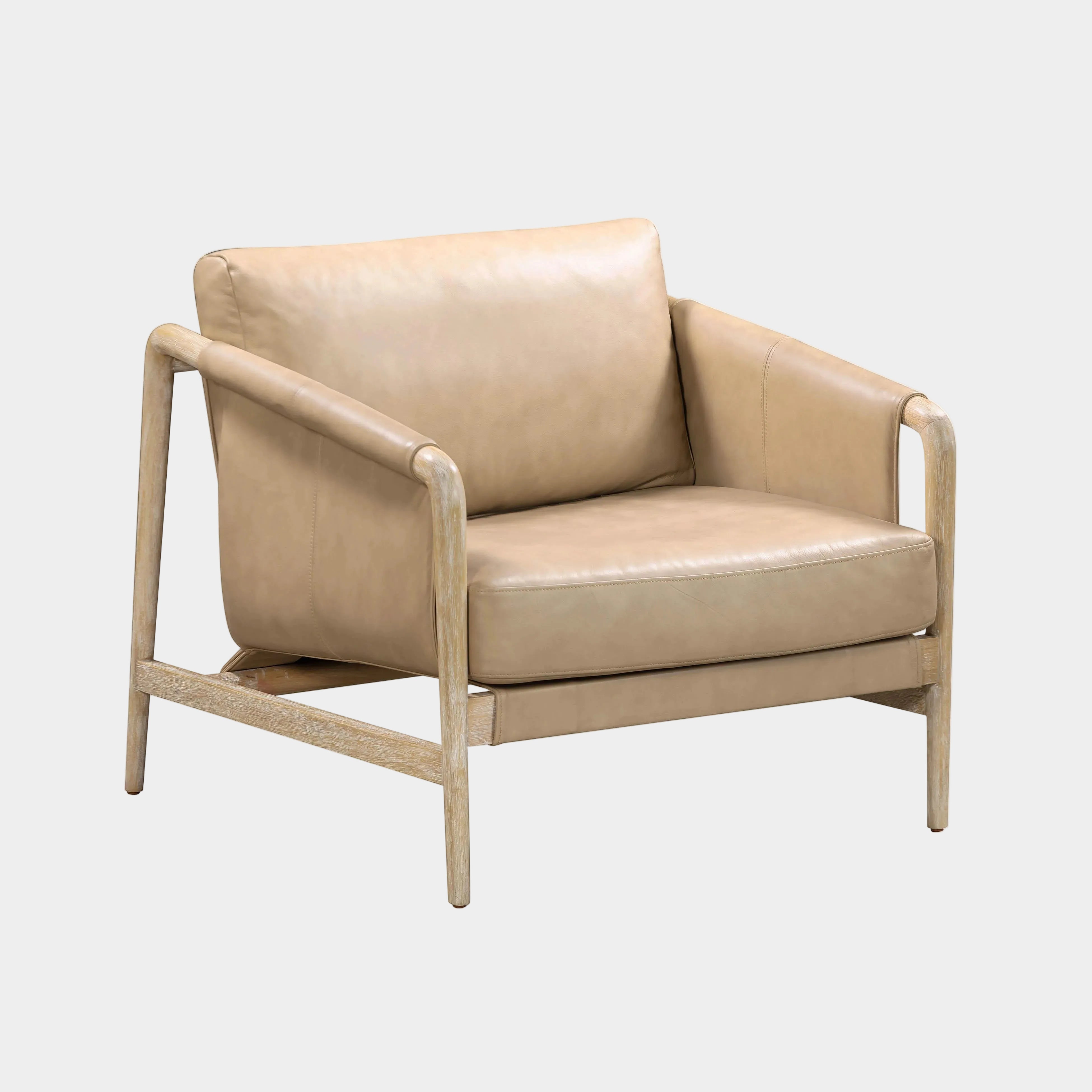 Chakka Contract-Grade Genuine Leather Accent Chair