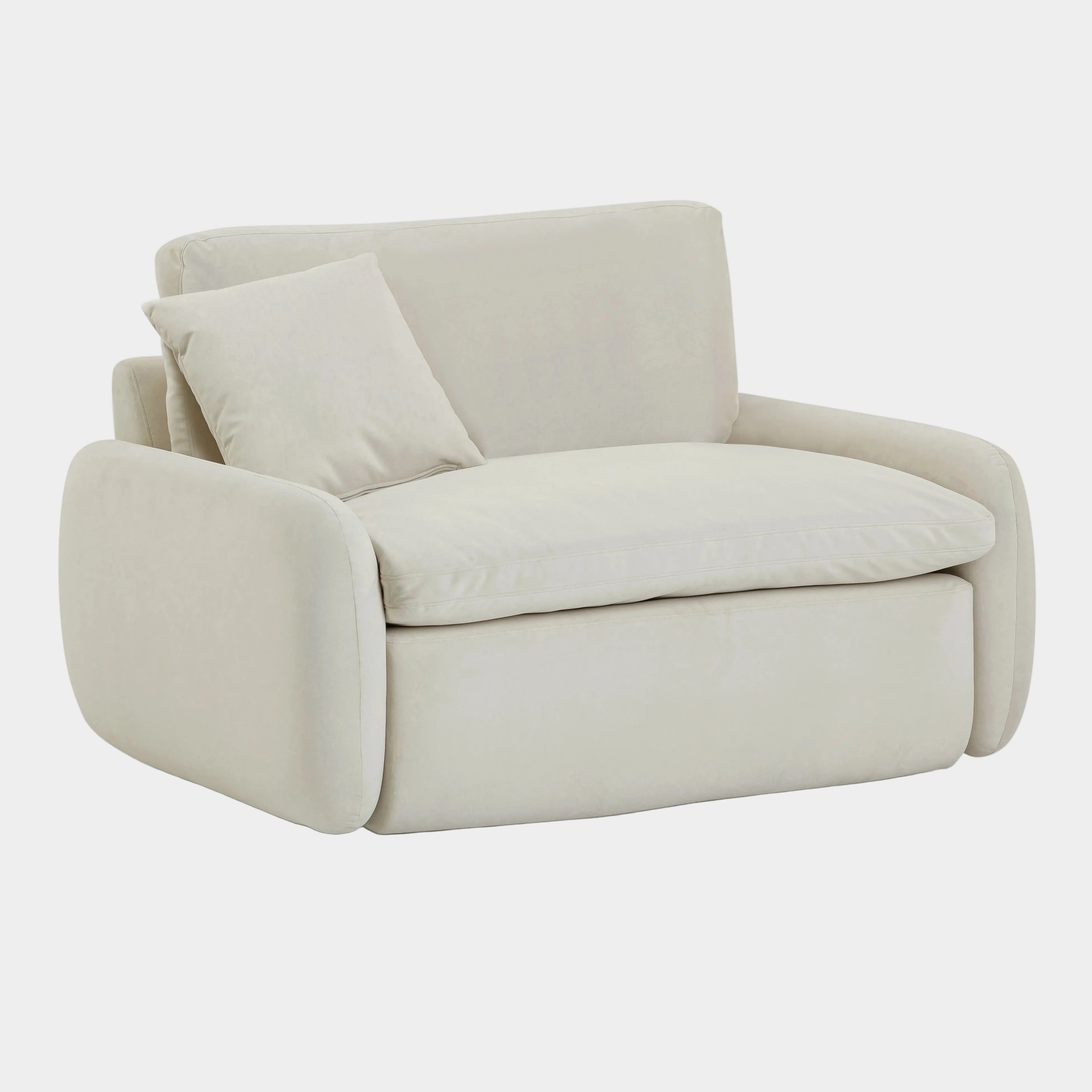 Rachelle Cream Performance Velvet Lounge Chair