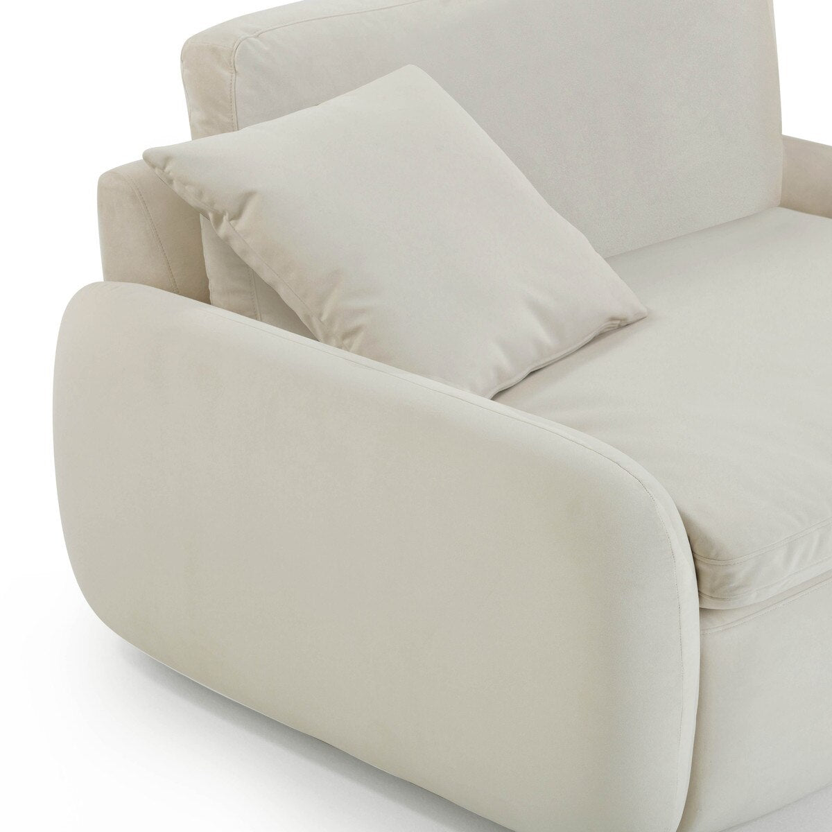 Rachelle Cream Velvet Lounge Chair