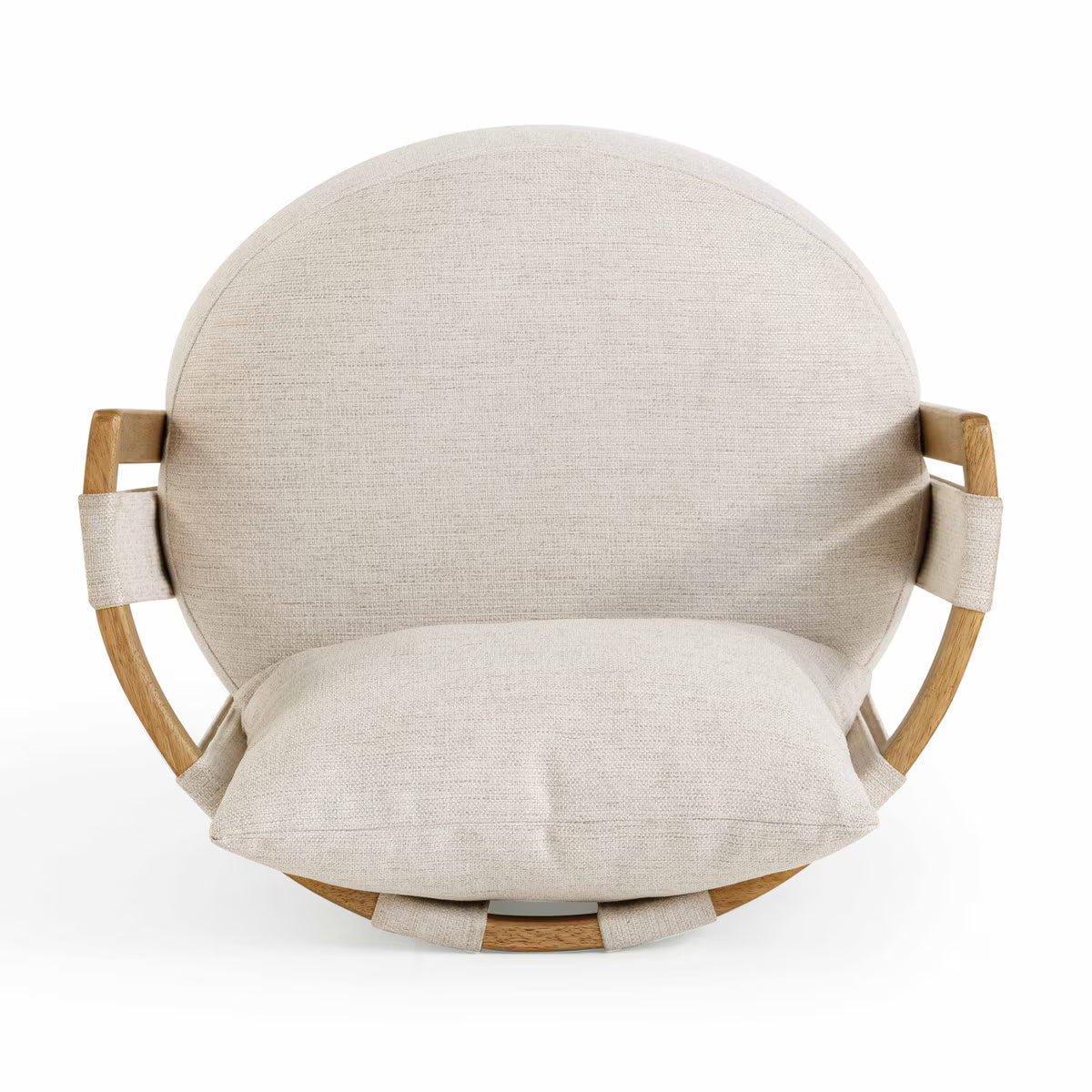 Paolo Cream Textured Weave Swivel Chair