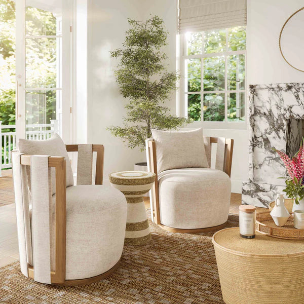 Paolo Textured Weave Swivel Chair