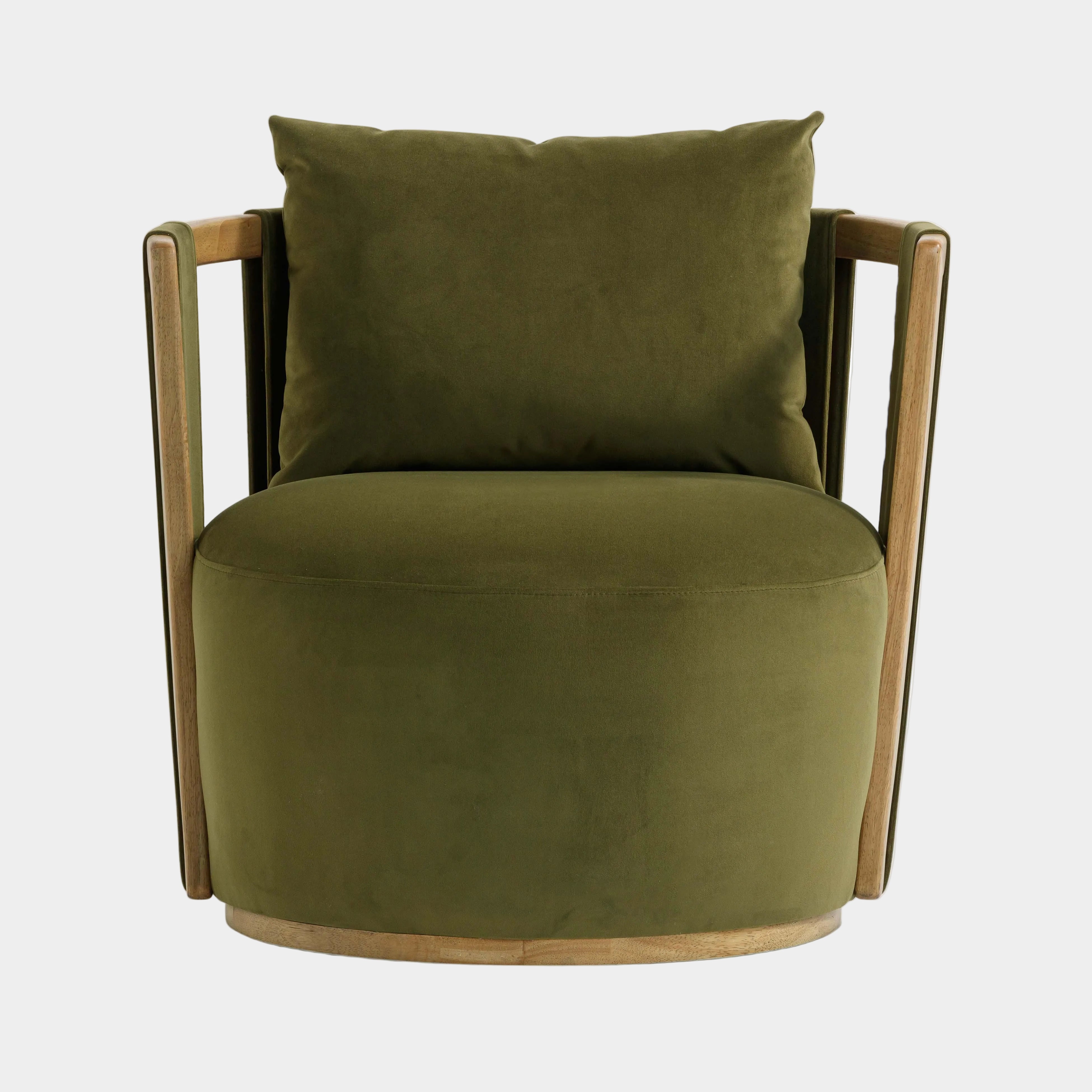 Paolo Upcycled Contract-Grade Fabric Swivel Accent Chair