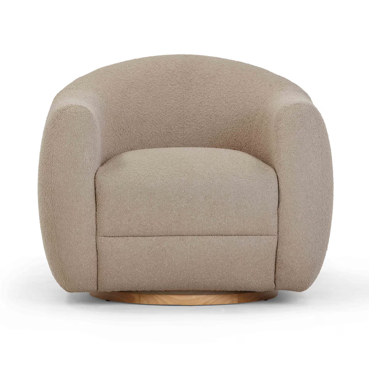 Judy Light Brown Boucle Swivel Chair