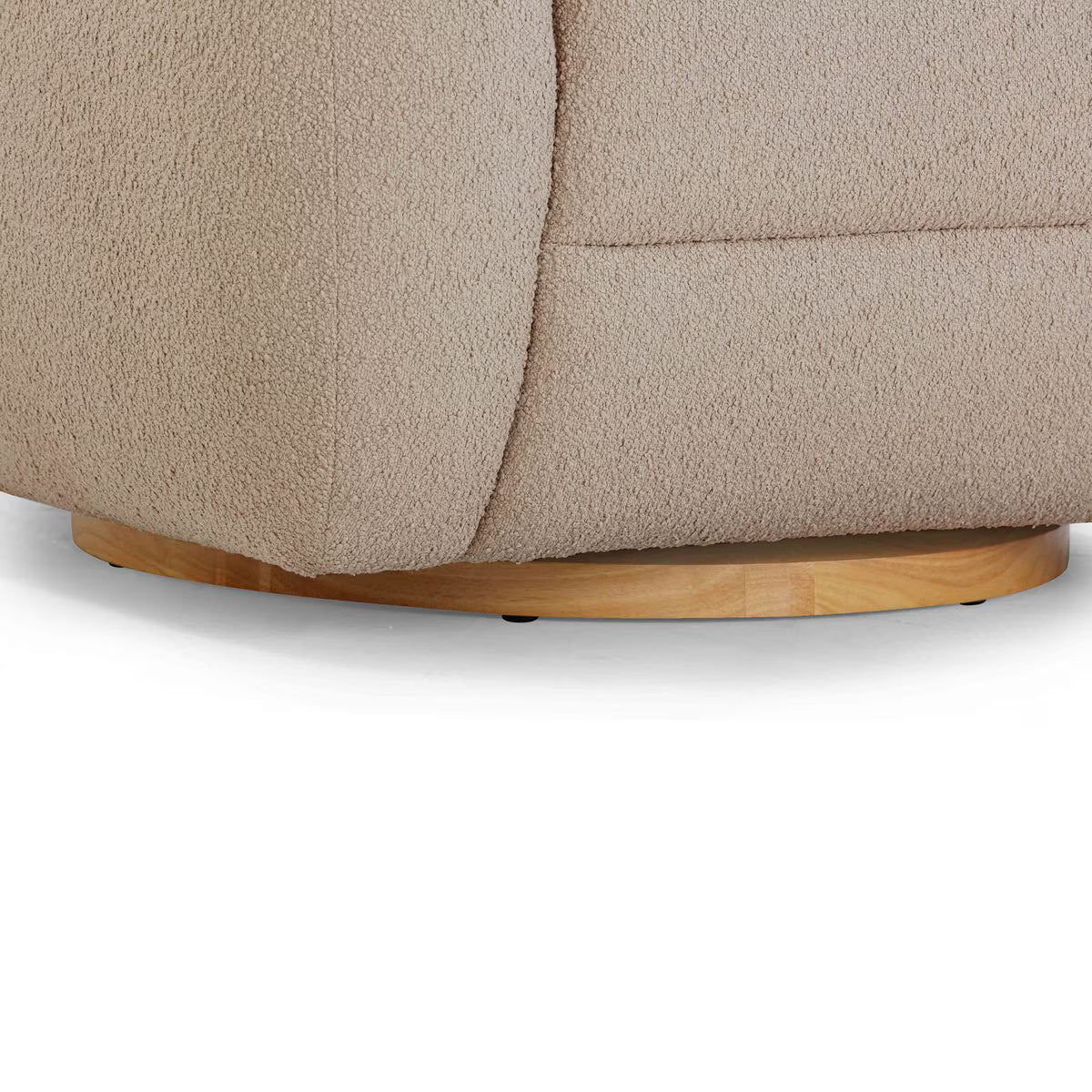 Judy Light Brown Boucle Swivel Chair