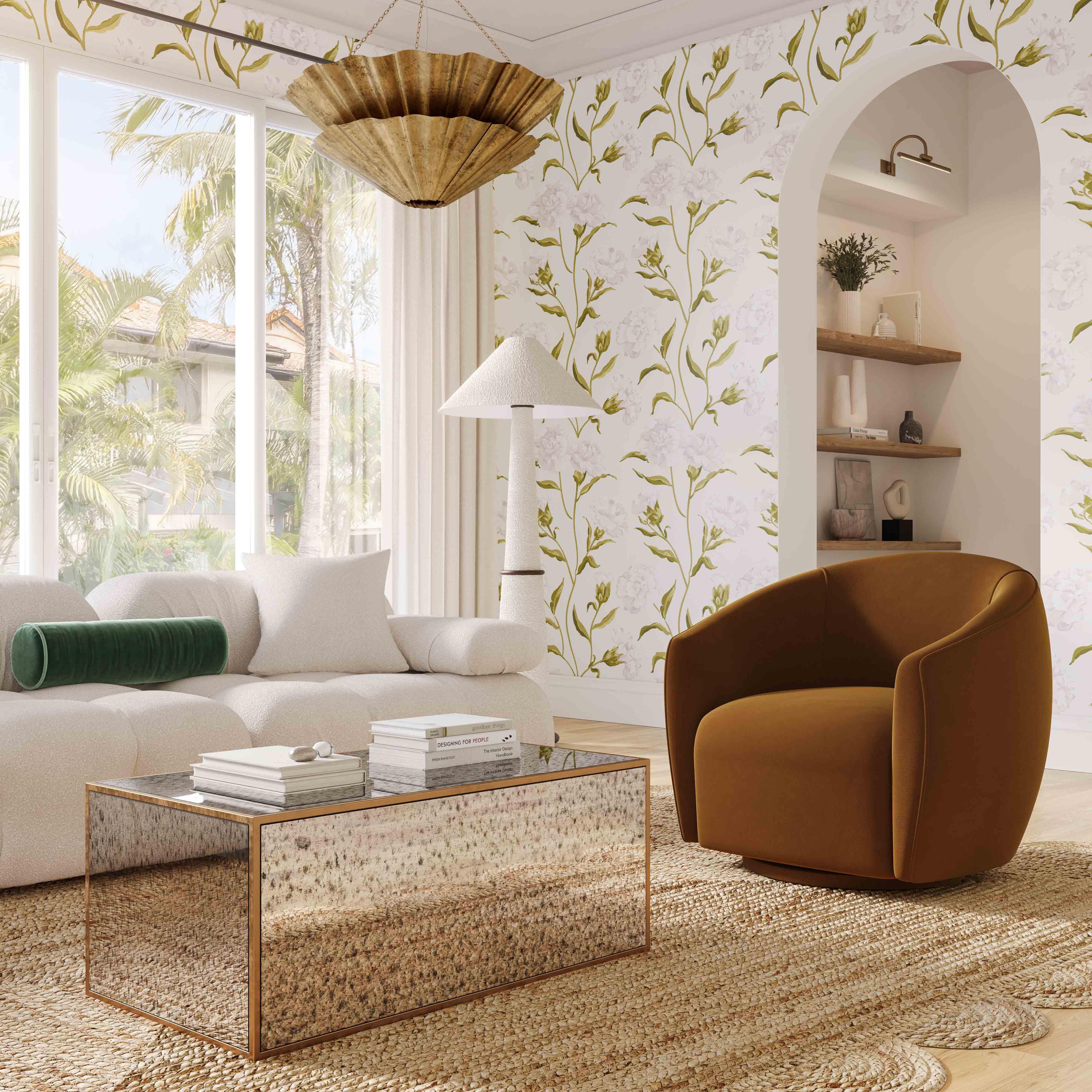 Jordan Performance Velvet Swivel Accent Chair