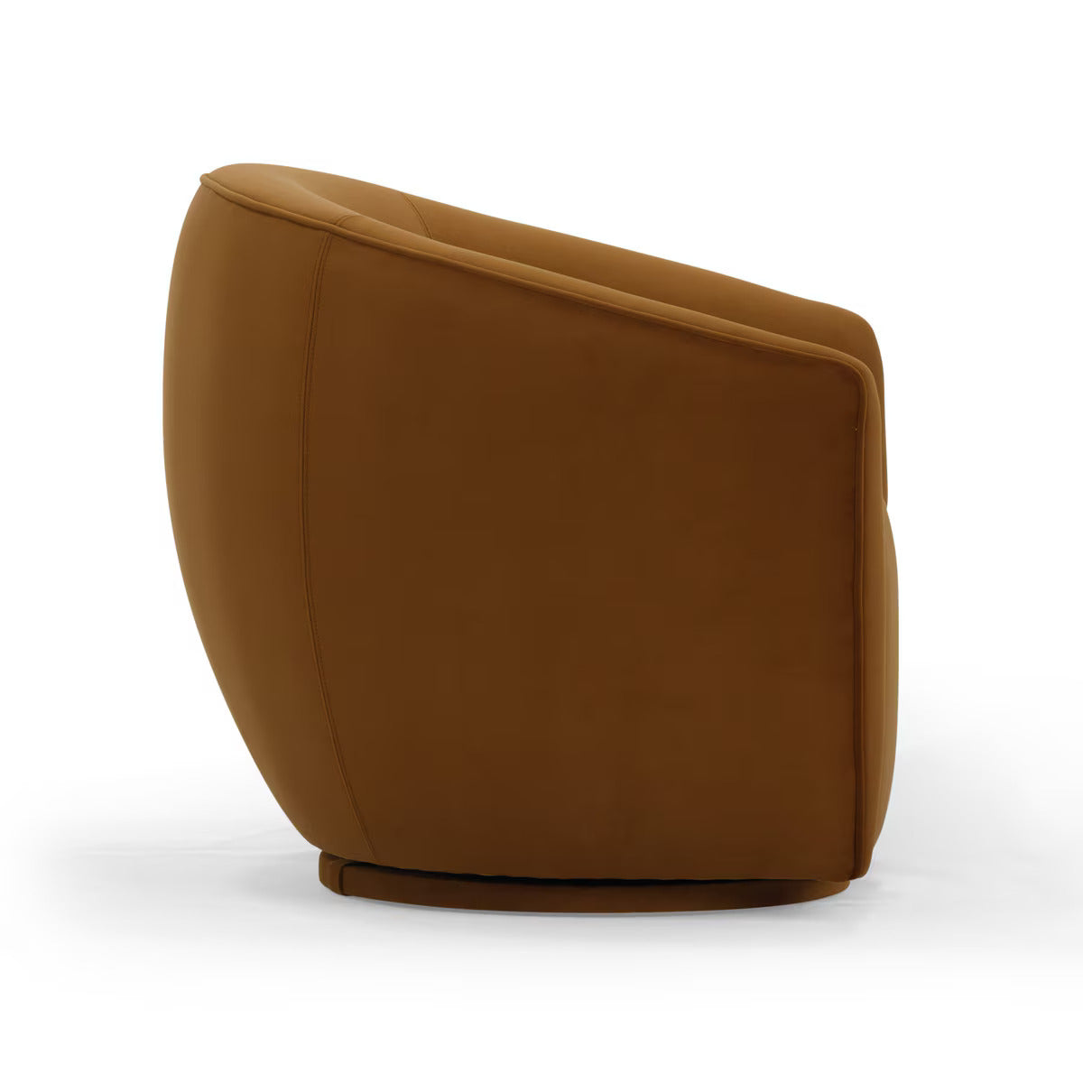 Jordan Cognac Velvet Swivel Chair