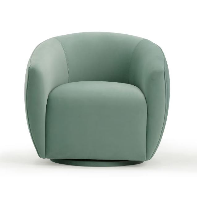 Jordan Sea Blue Velvet Swivel Chair