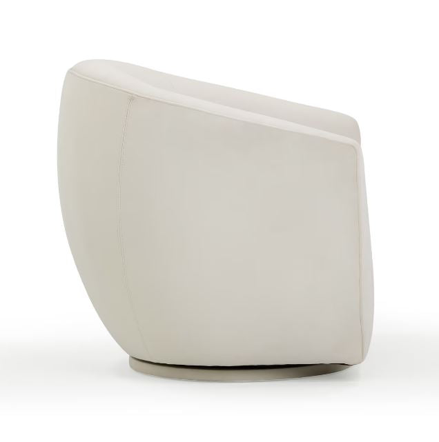 Jordan Cream Velvet Swivel Chair