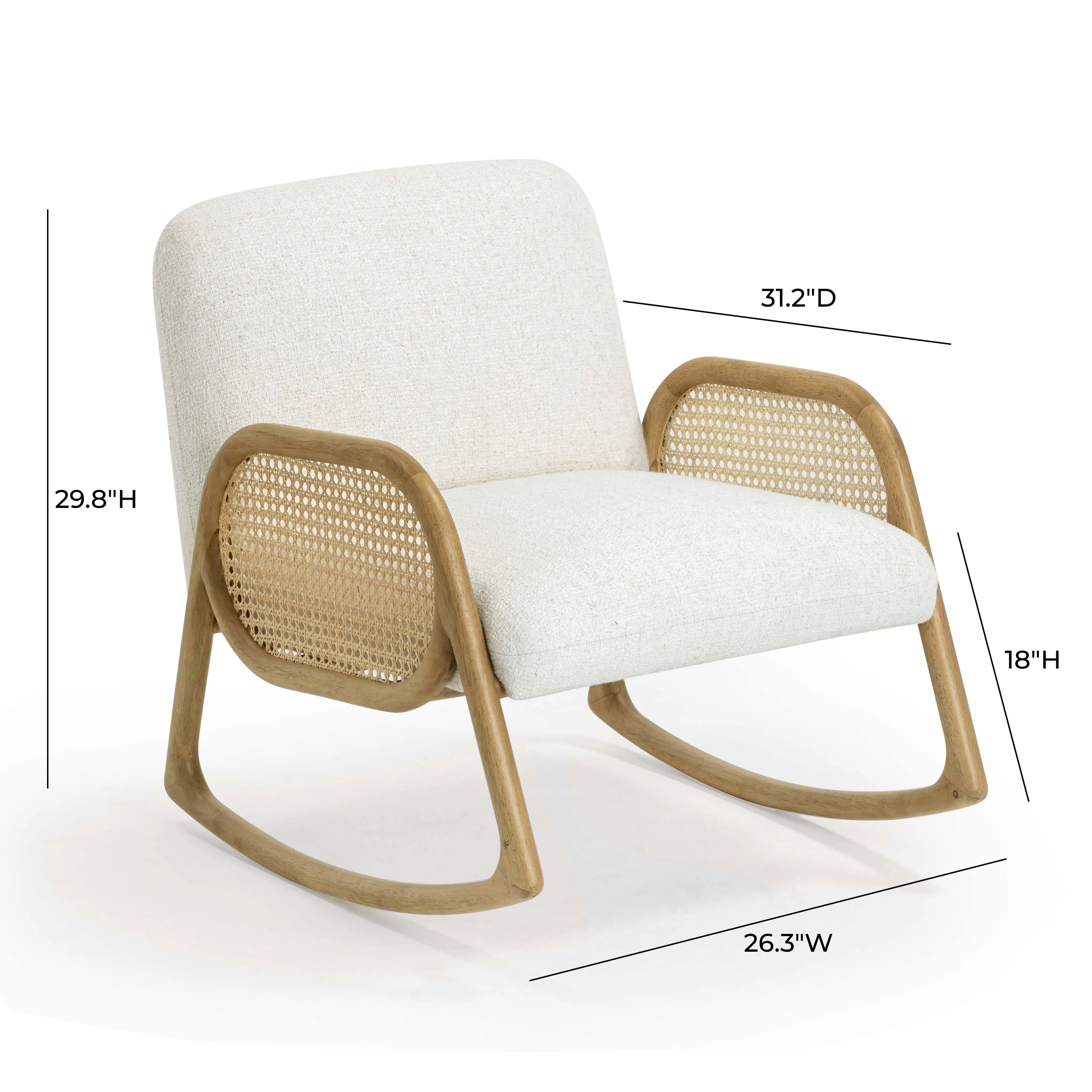 Bonney Cream Performance Fabric Rocking Chair