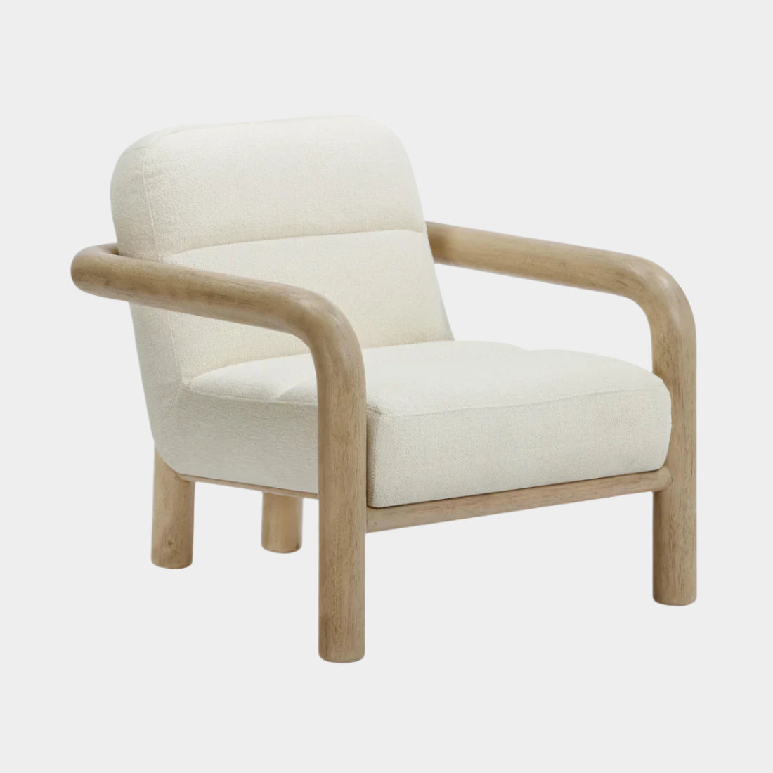 Bekah Cream Textured Weave Accent Chair