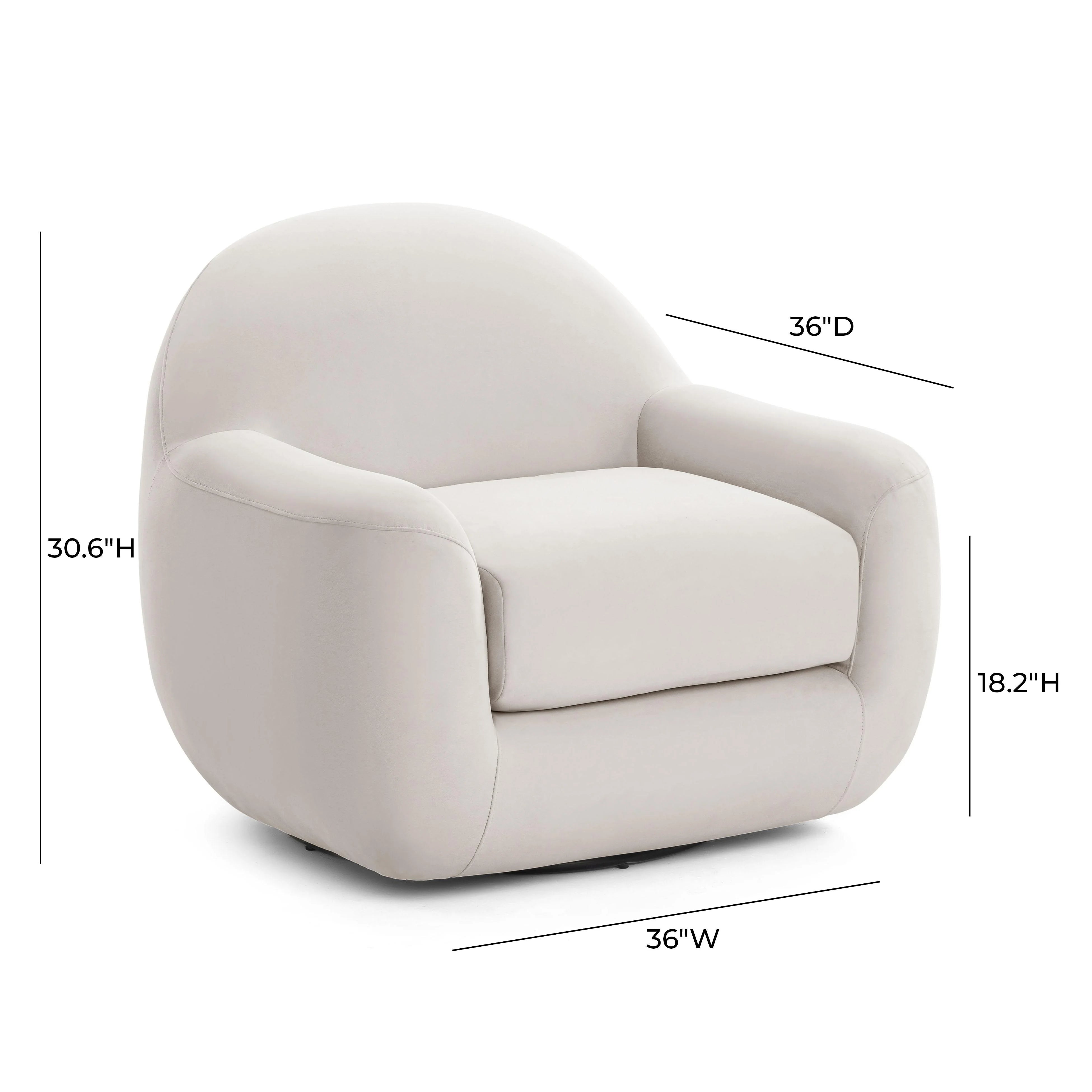 Tiago Performance Velvet Swivel Accent Chair
