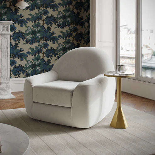 Tiago Performance Velvet Swivel Accent Chair