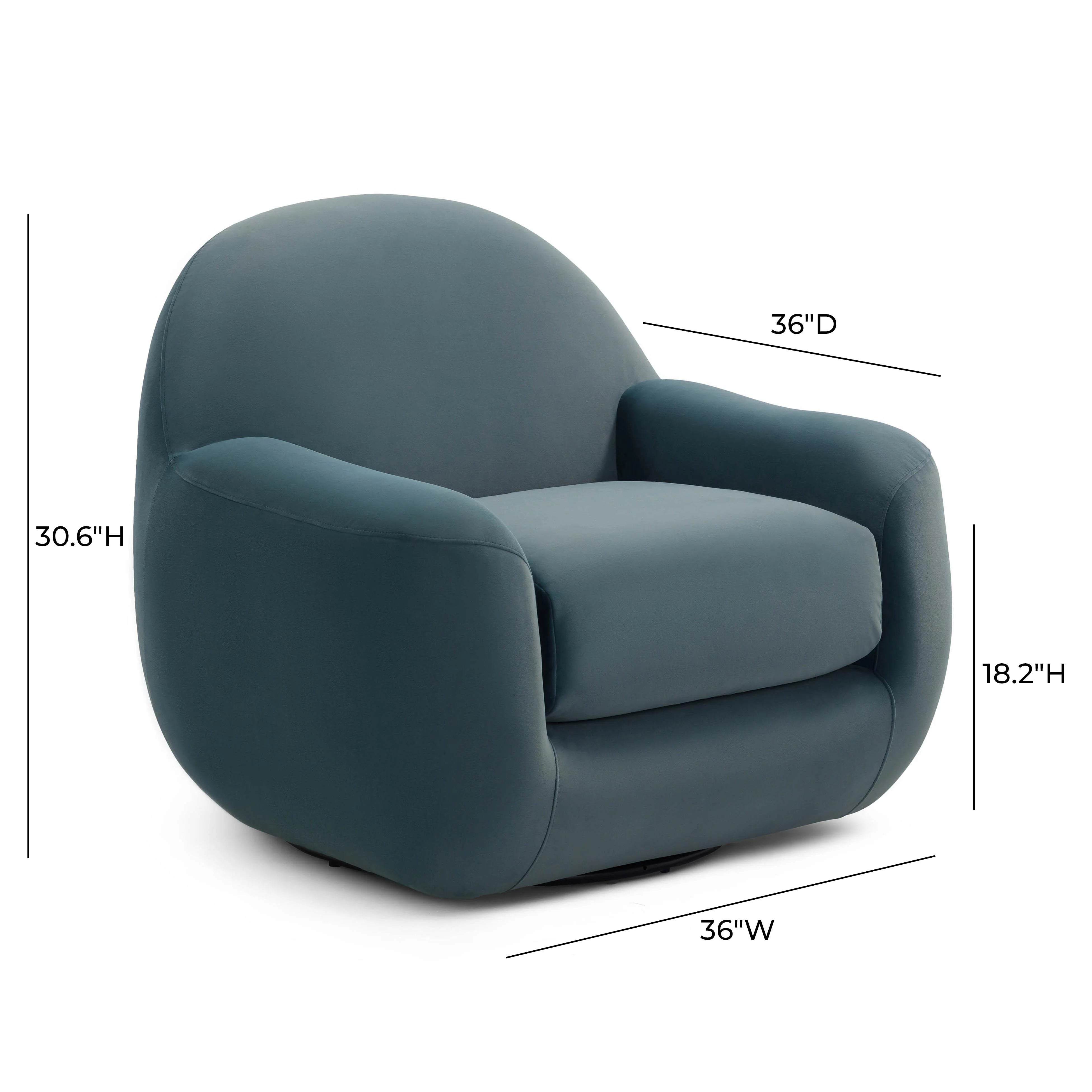 Tiago Performance Velvet Swivel Accent Chair