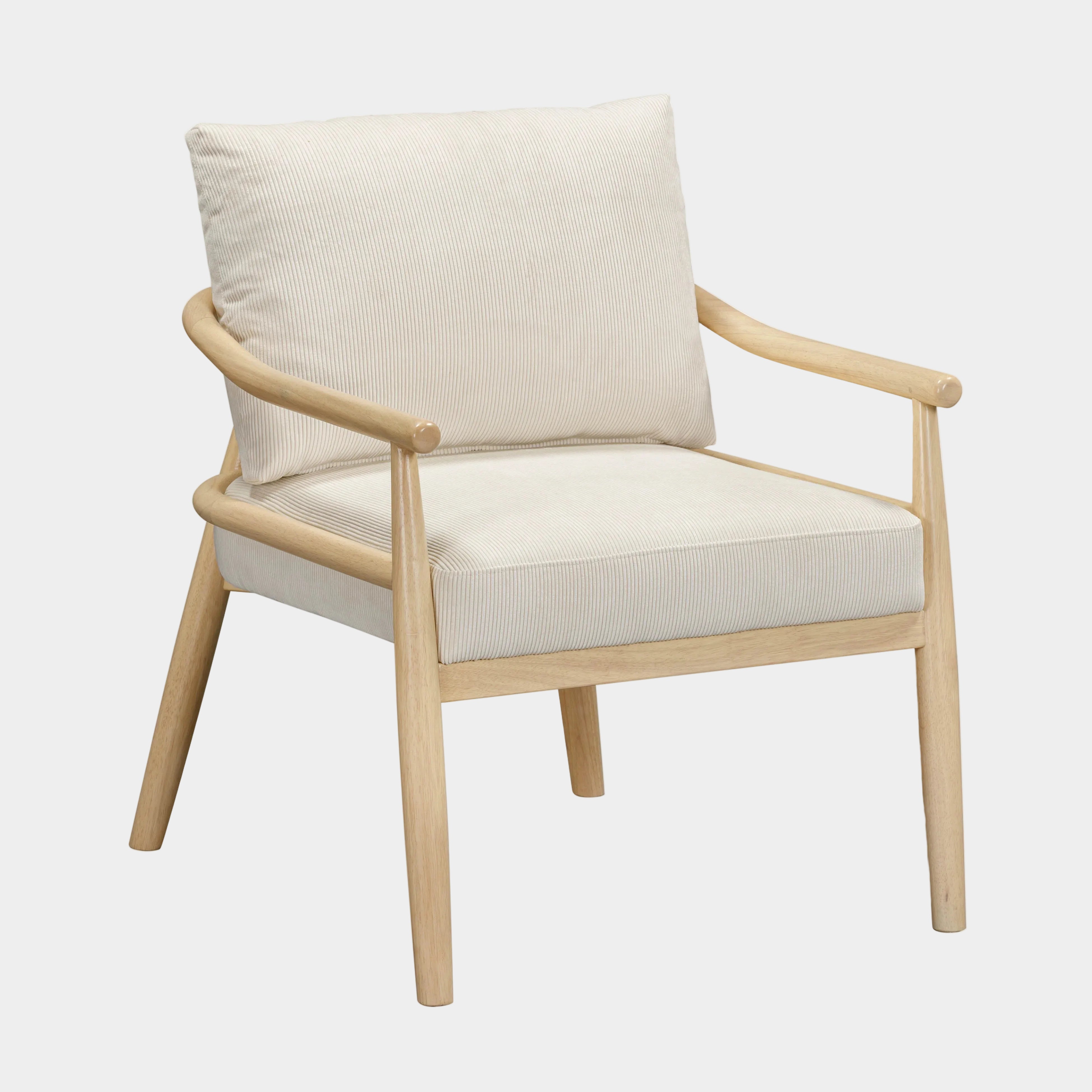 Dixie Cream Performance Corduroy Accent Chair