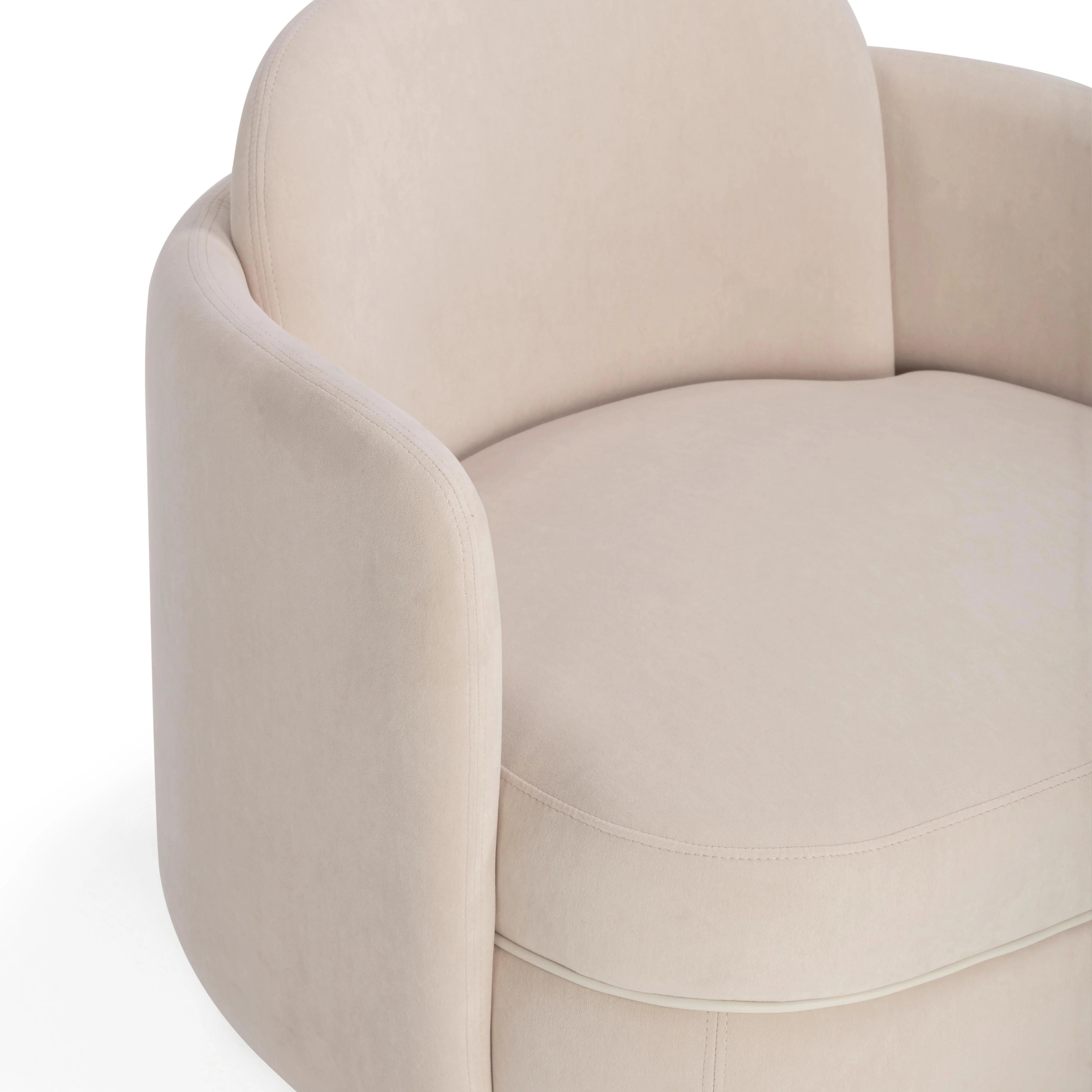 Wolfie Performance Velvet Swivel Accent Chair