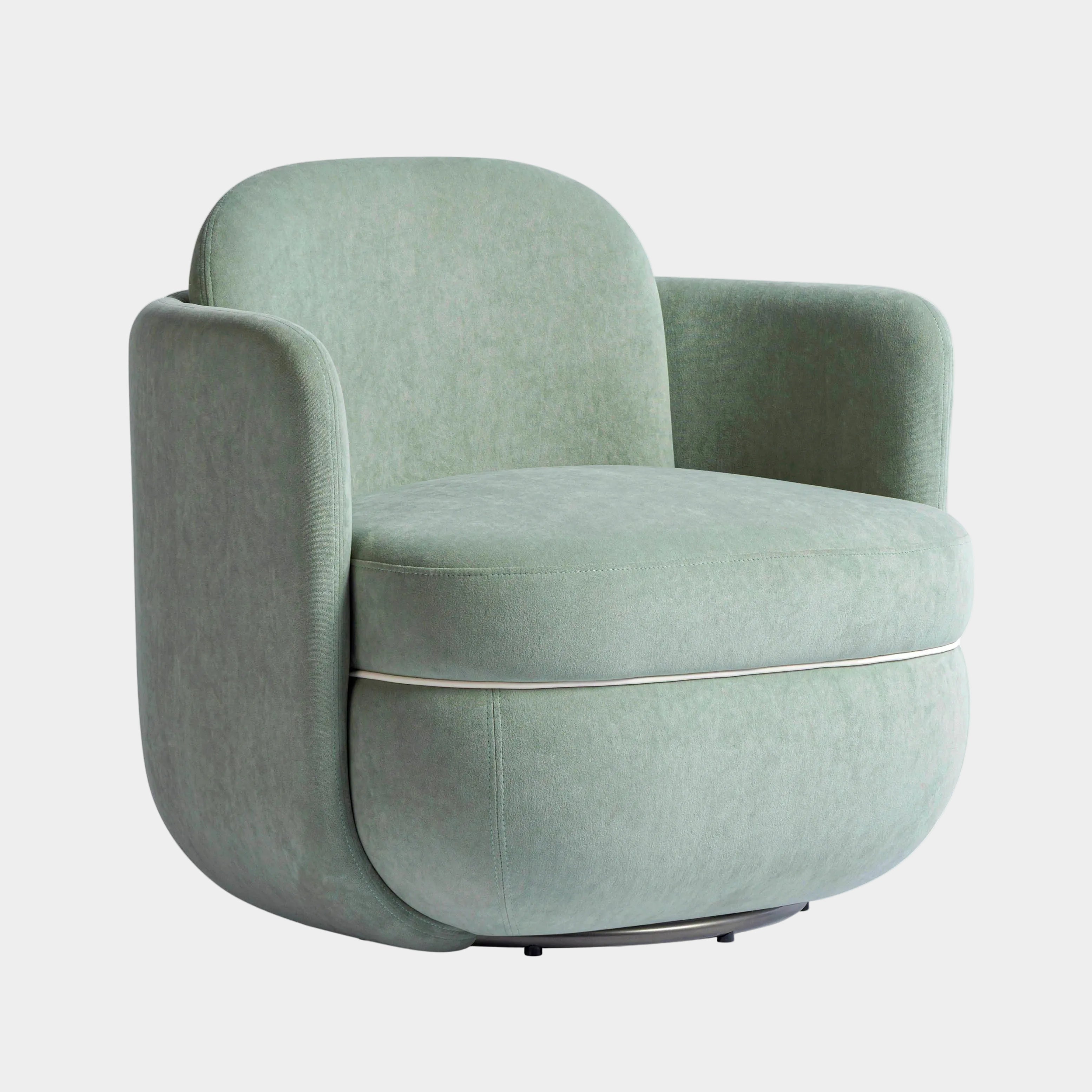 Wolfie Performance Velvet Swivel Accent Chair