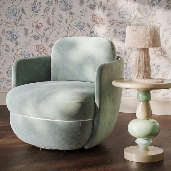 Wolfie Velvet Swivel Chair