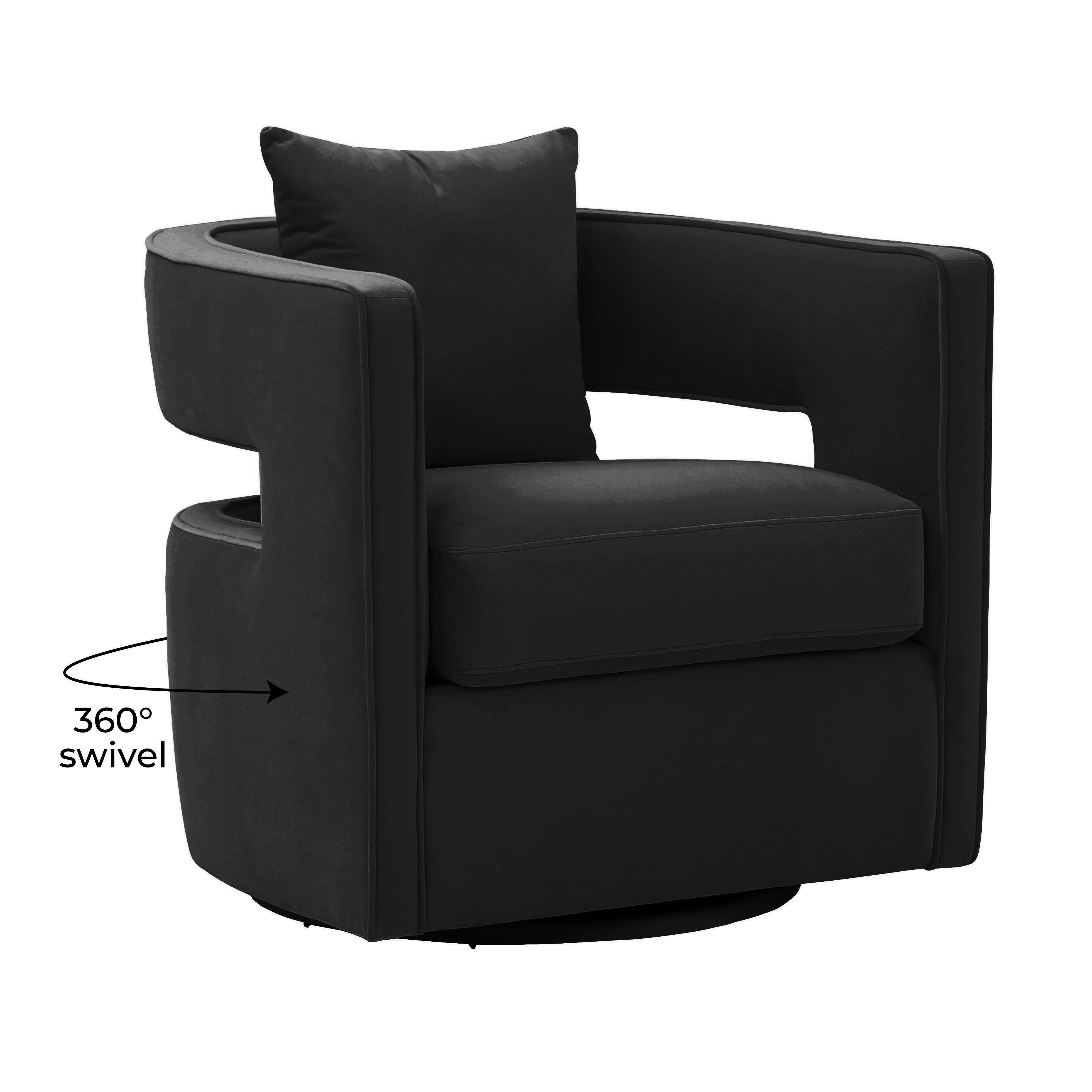 Chaise pivotante noire Kennedy 
