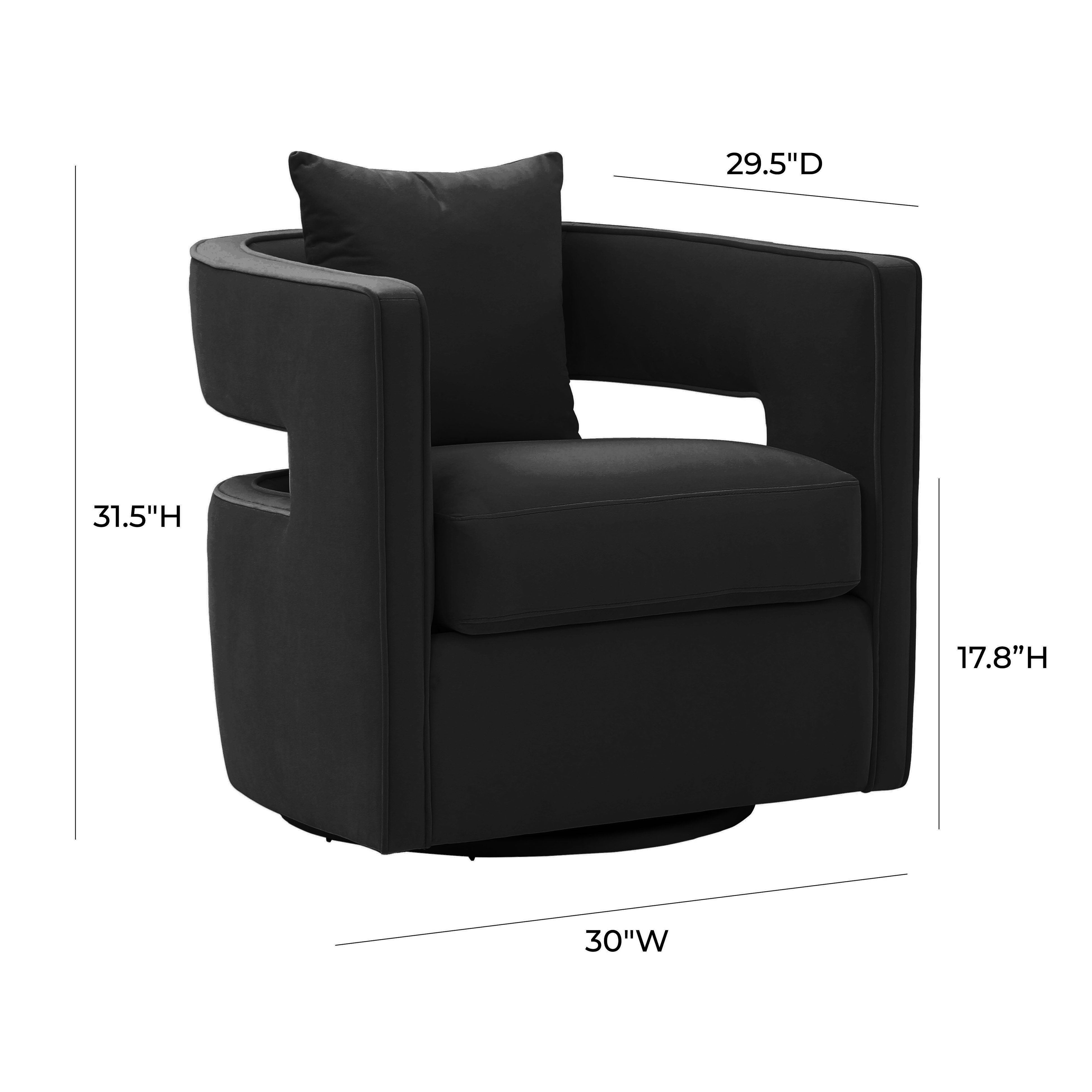Chaise pivotante noire Kennedy 