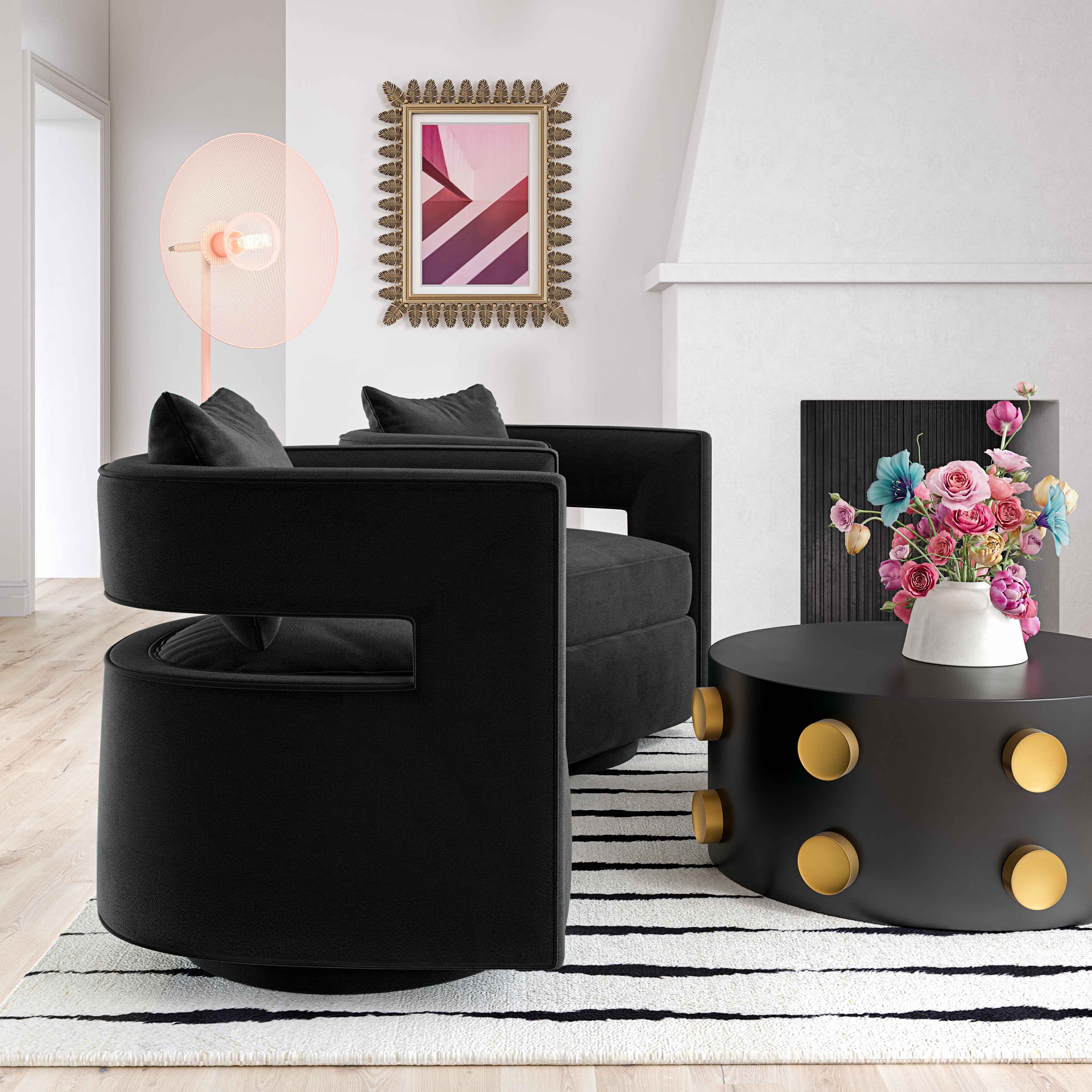 Kennedy Black Swivel Chair
