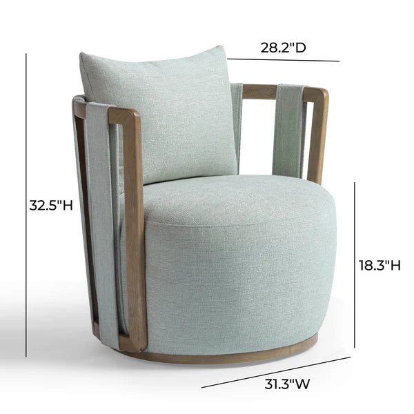 Paolo Textured Weave Swivel Chair