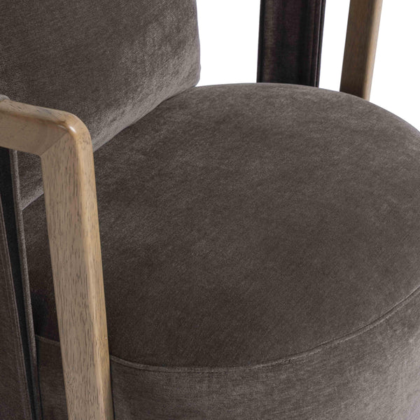Paolo Upcycled Fabric Swivel Chair